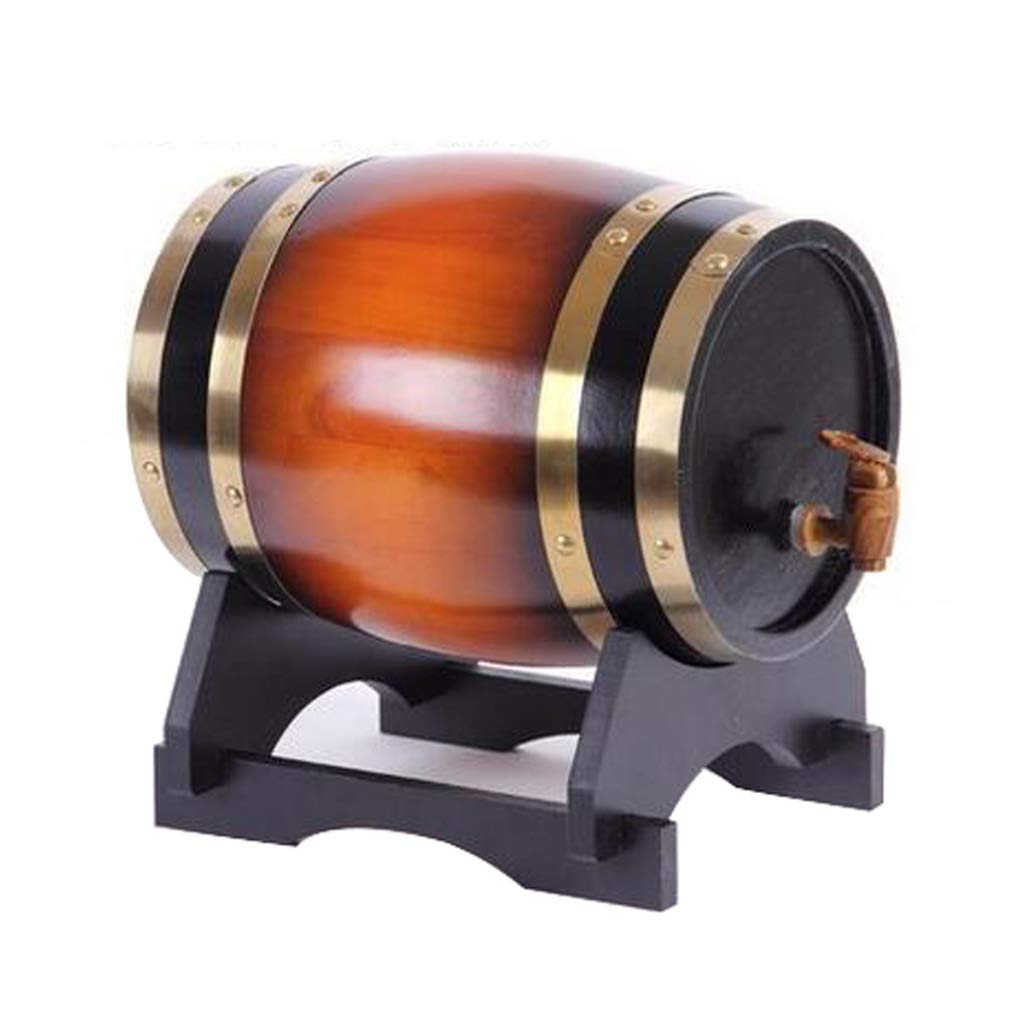 DPPAN 3L Wood Wine Barrel - Vintage Oak Whiskey Barrel for Aging Bourbon, Rum, Tequila & Spirits | Home Brewing, Bar Decor & Gift Idea for Wine & Whiskey Lovers