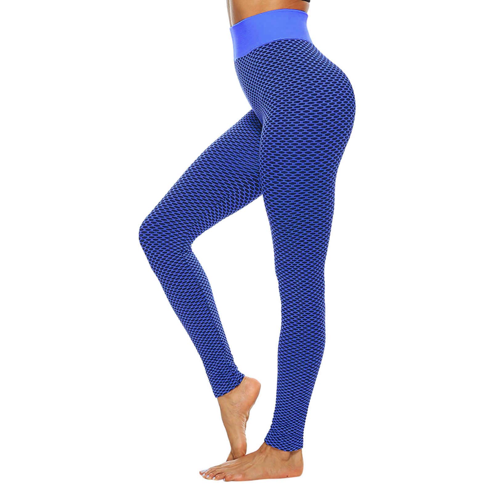 Women's High Waist Tummy Control Yoga Pants - Anti Cellulite Waffle Leggings for Workout, Running & Fitness | Hip Lift Design for Slimming Effect | Perfect for Gym, Yoga & Daily Wear