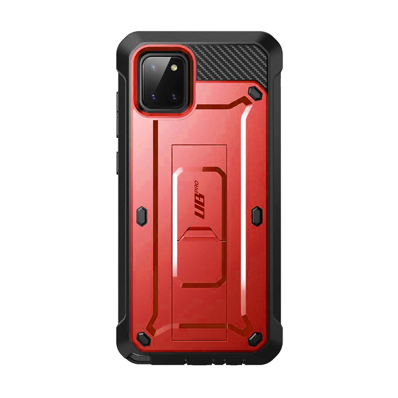 Samsung Galaxy Note10 Lite Unicorn Beetle Pro Rugged Holster Case - Heavy Duty Protection with Kickstand (Metallic Red) | Perfect for Outdoor, Work & Extreme Sports