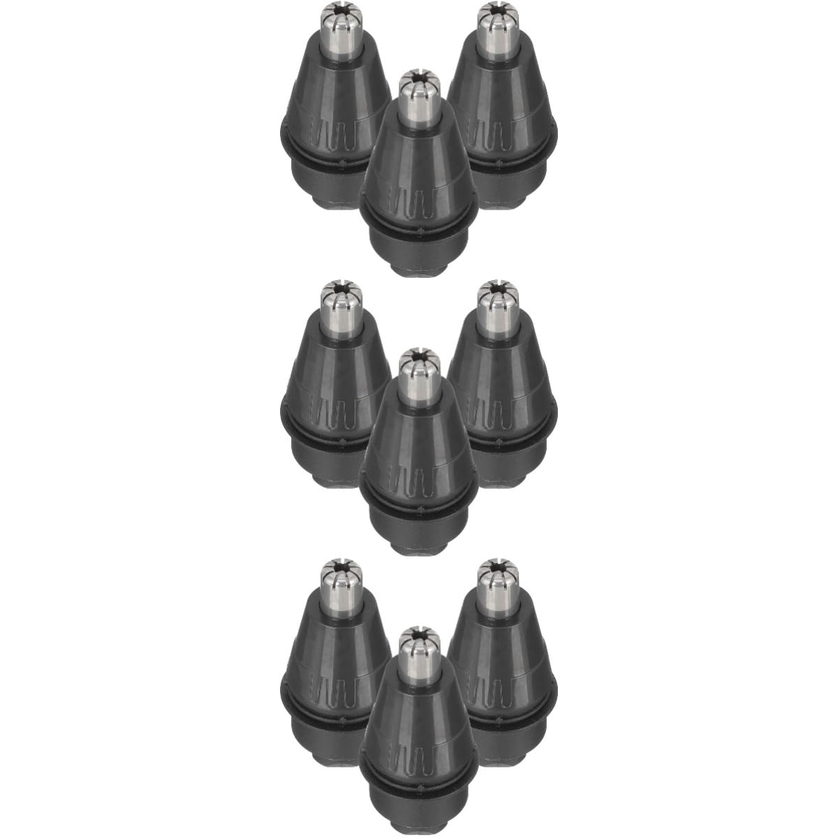 9 Pcs Replacement Heads for Men's Electric Nose Hair Trimmer & Body Shaver - Black ABS Blades for Smooth Facial & Body Grooming - Perfect for Travel, Home & Gym Use