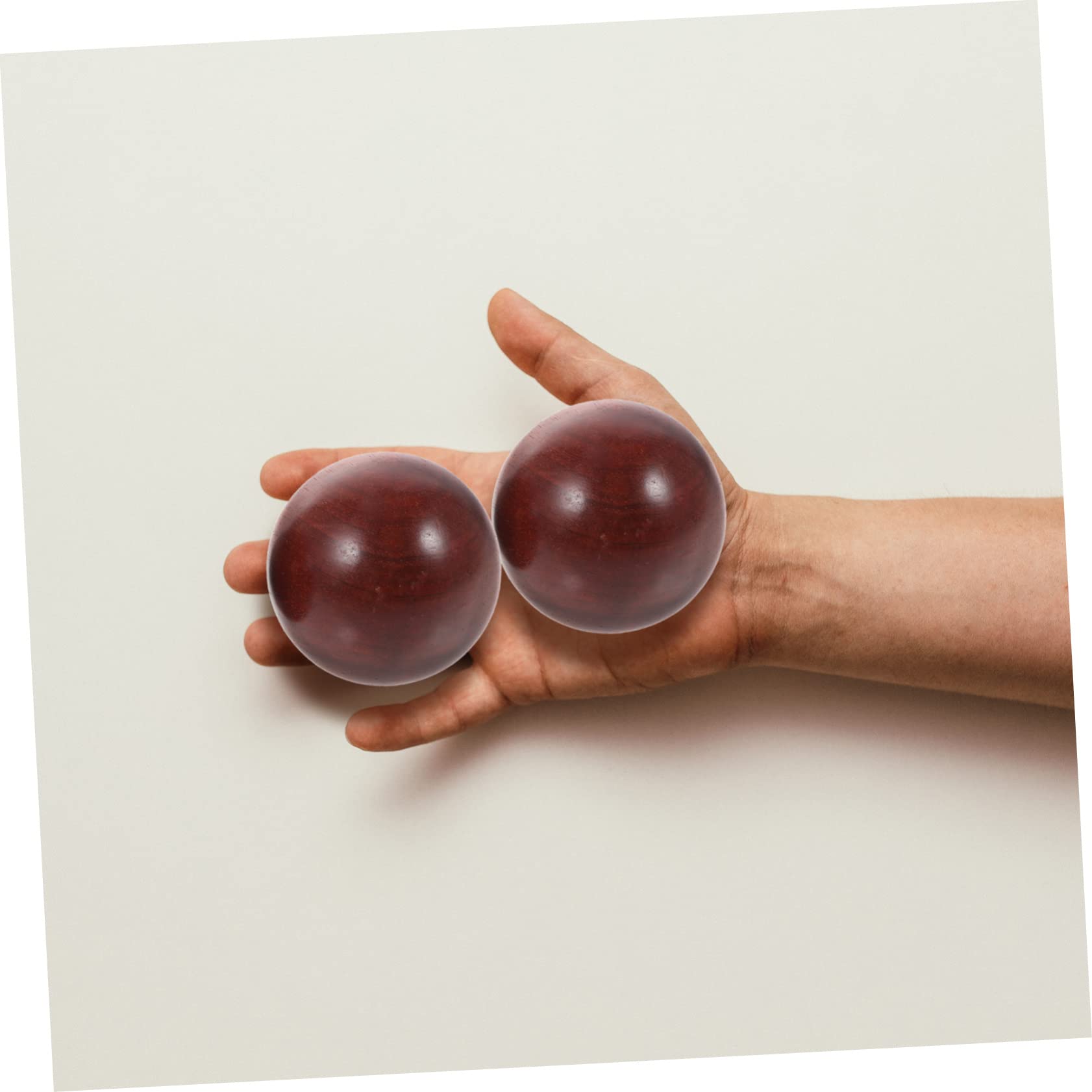 Beavorty 3-Piece Hand Massage Ball Set - Wooden Therapy Balls for Myofascial Release, Stress Relief & Acupressure | Perfect for Hand Exercise, Physical Therapy & Pain Relief (Mahogany, Smooth Finish)