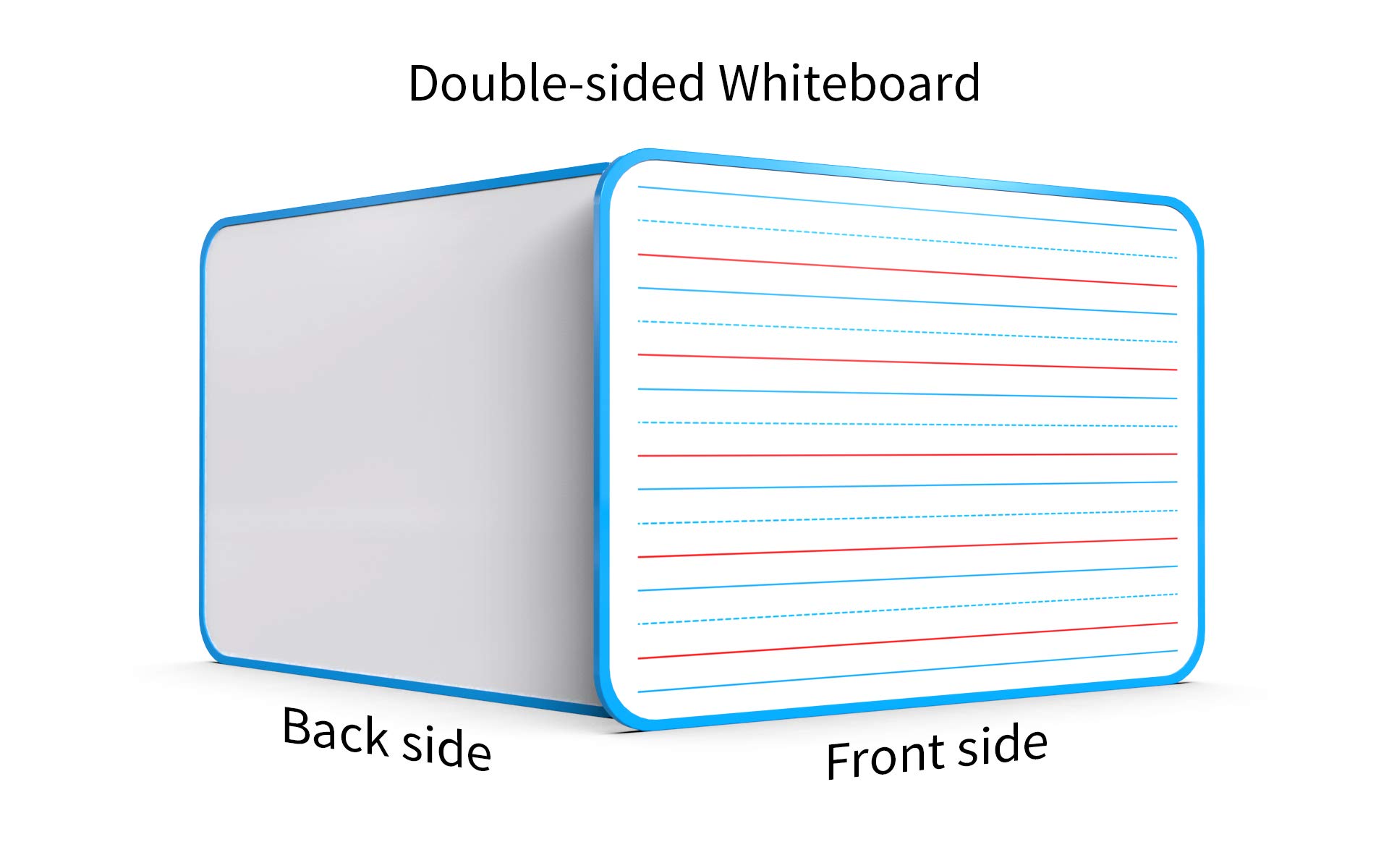 Double Sided Dry Erase Board for Kids - Home & School Whiteboard with Lines for Writing Practice