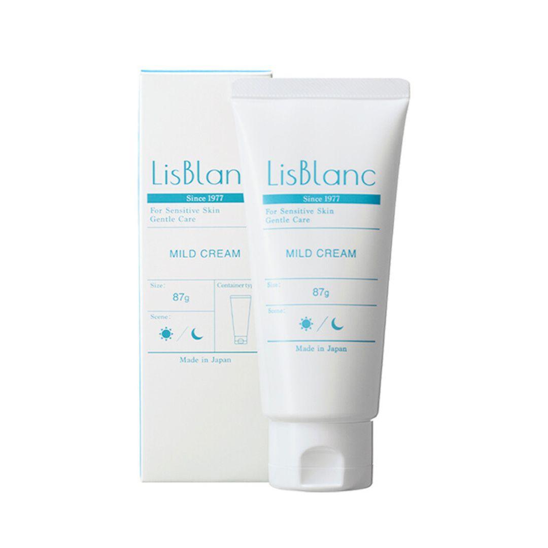 LisBlanc Mild Cream - Non-Greasy Thick Face Moisturizer for Sensitive Skin (87g) | Hydrating & Soothing Daily Skincare for Dry & Irritated Skin