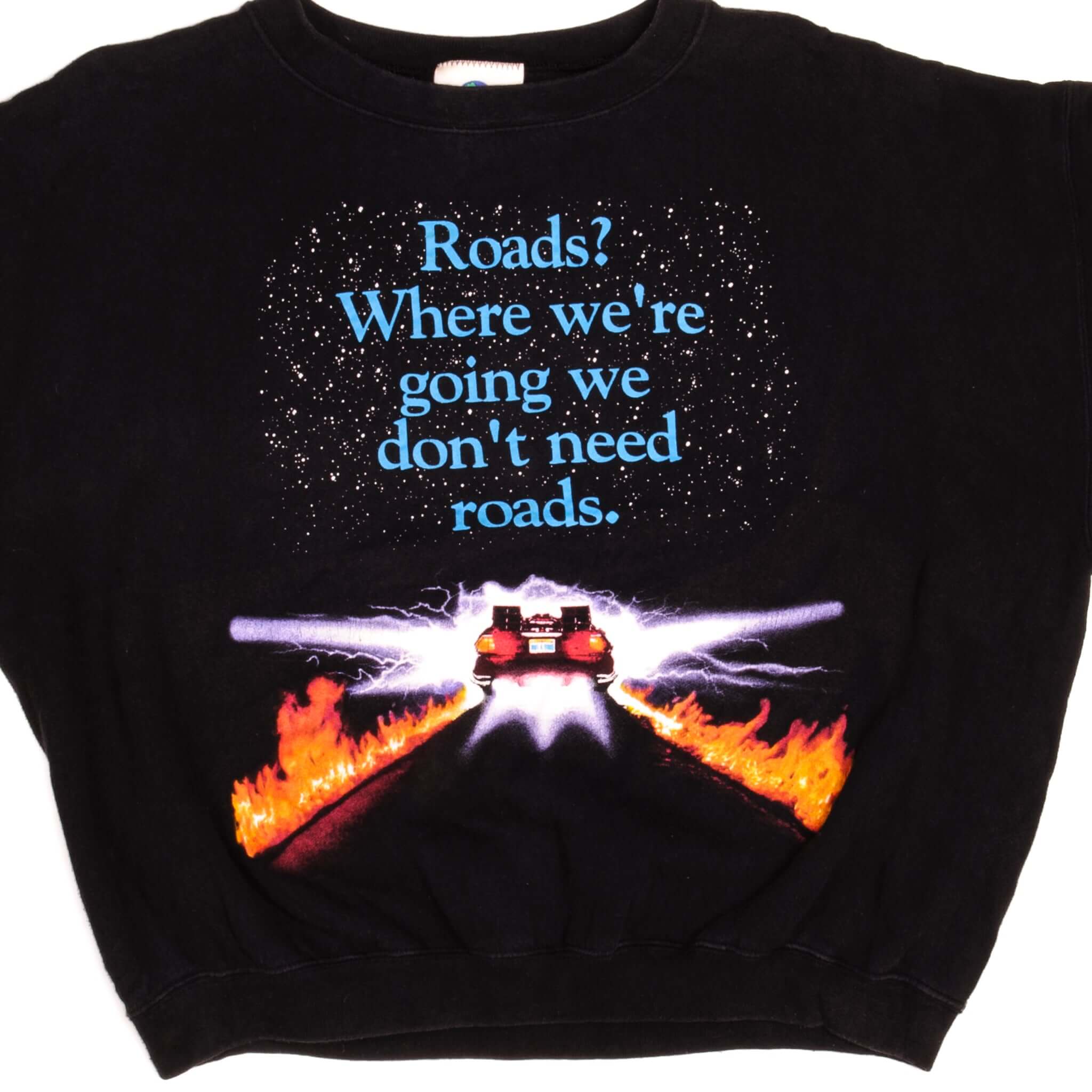 Vintage Back to The Future Sweatshirt - 1980s Retro Movie Merchandise, Large Size for Men & Women - Perfect for Halloween Costumes, Movie Nights & 80s Themed Parties