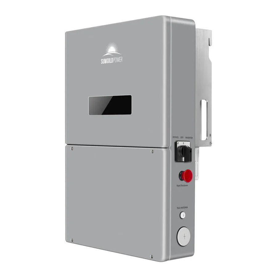 11.4KW Hybrid Solar Inverter with APS Transmitter - Split Phase High Voltage Power Converter for Home & RV Off-Grid Systems | Compatible with Solar Panels & Battery Backup