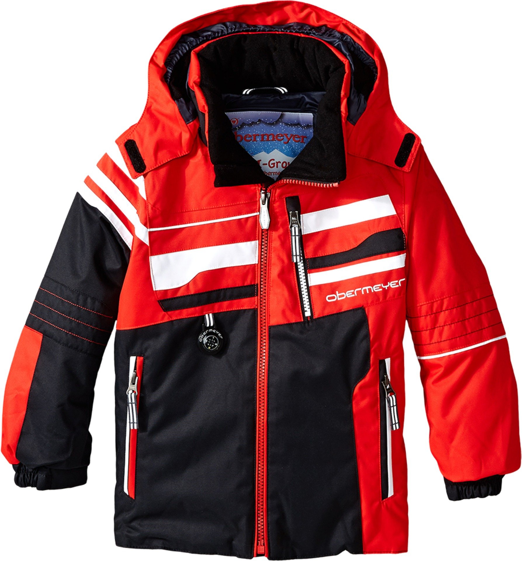 Obermeyer Boys Stryker Jacket - Waterproof Winter Coat for Toddler & Kids (4T, Lava Red) | Outdoor Play, Snow Sports & Cold Weather Protection
