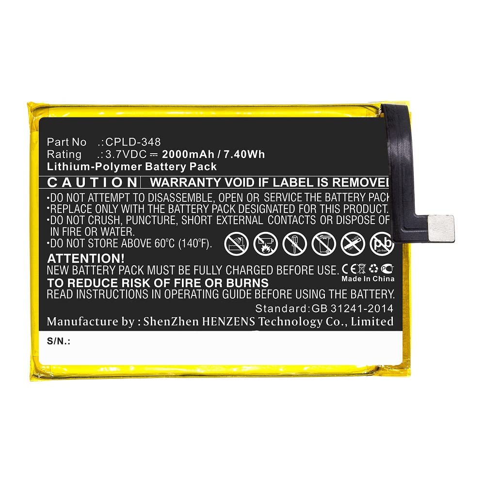 Synergy Digital Coolpad CPLD-348 Battery - 2000mAh Li-Pol for Extended Use