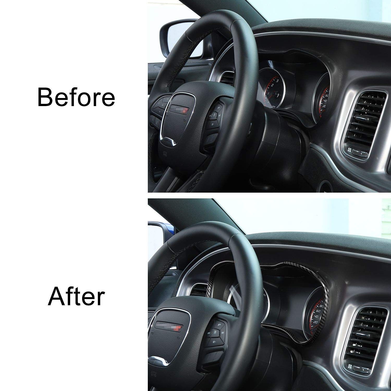 Premium ABS Carbon Fiber Center Console Dashboard Trim for 2015-2024 Dodge Charger | Interior Upgrade Accessory | Enhanced Driving Experience & Luxury Feel