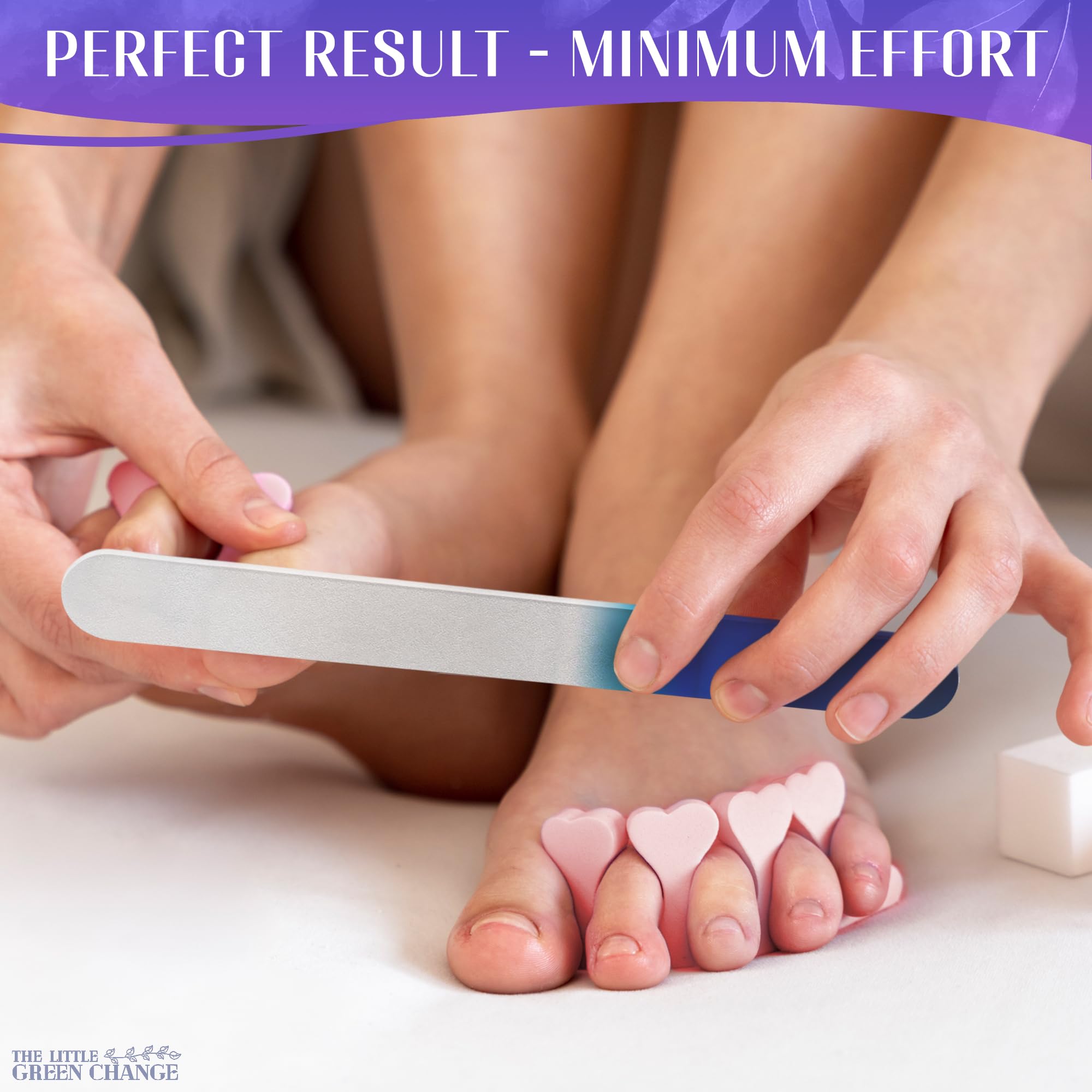 3Pcs Crystal Glass Nail Files Set - Professional Manicure & Pedicure Tools for Natural & Acrylic Nails | Cuticle Pusher & Nail Care Kit | Perfect for Home Salon, Travel & Gift Giving