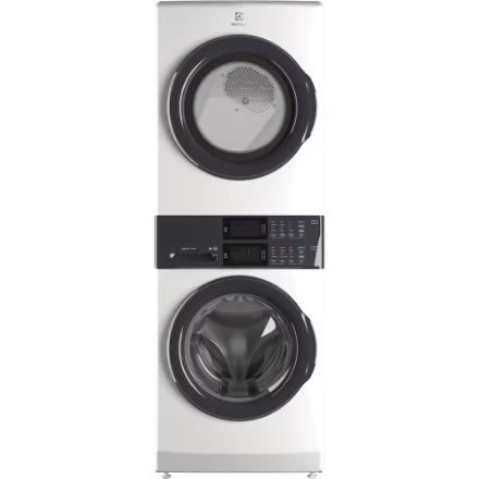 Electrolux ELTE730CAW 5.1 Cu. Ft. Front Load Washer & 8 Cu. Ft. Electric Dryer Laundry Tower in White - Perfect for Small Spaces & Energy-Efficient Home Laundry