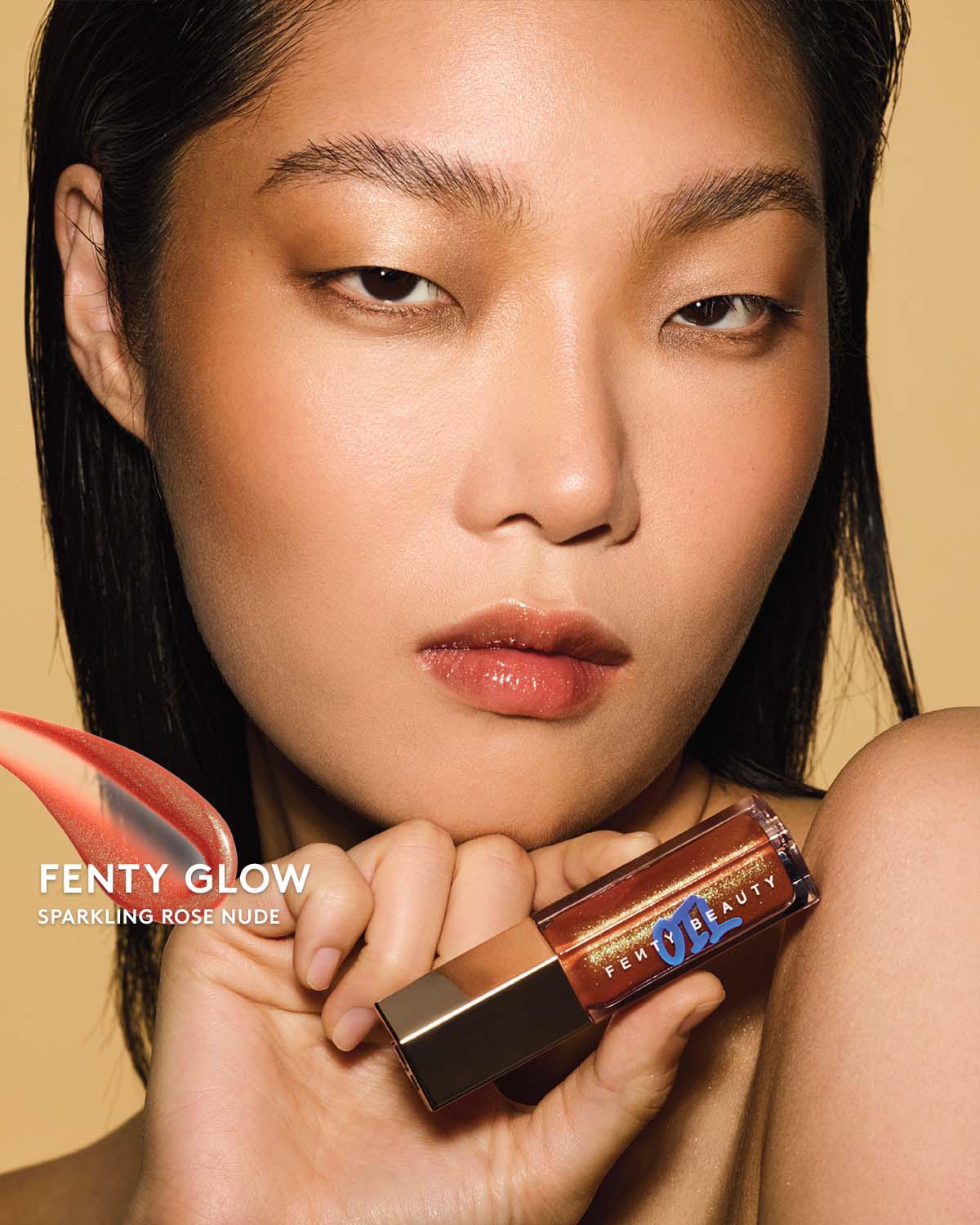Fenty Beauty Gloss Bomb Oil Luminizing Lip Oil & Gloss - Shiny Hydrating Lip Gloss in Fenty Glow | Perfect for Day & Night Wear, Parties & Special Occasions