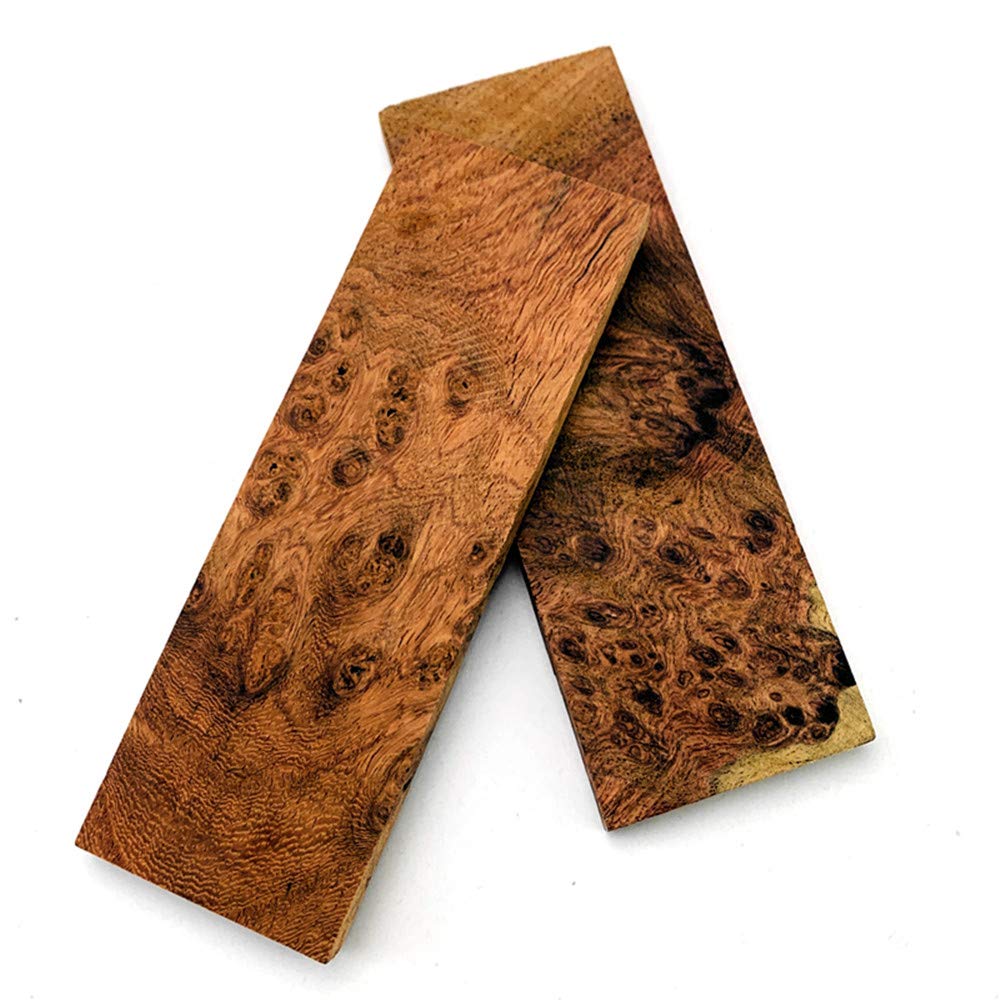 Premium Burma Burl Wood Knife Handle Scales - 4.72