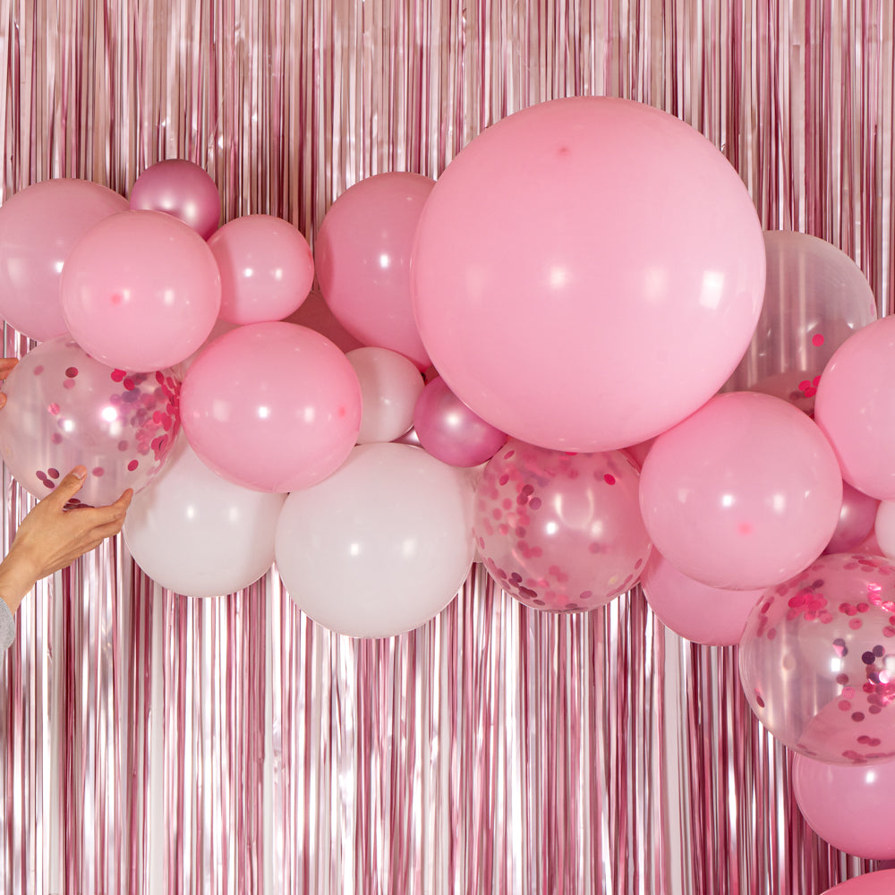 Balloonify Metallic Pink & White Balloon Arch Kit - 106 Pieces for Party Decorations, Weddings, Baby Showers & Birthday Celebrations