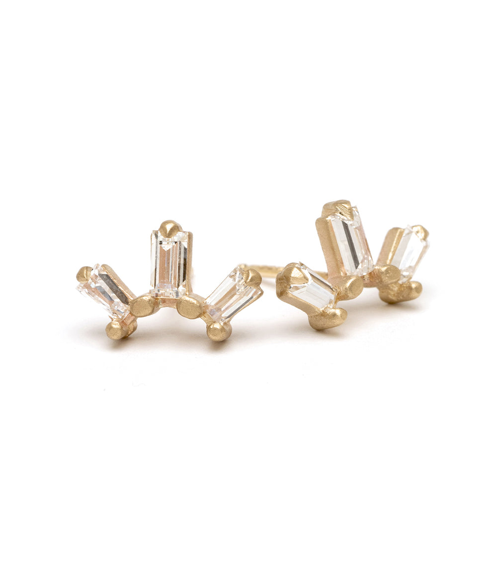 Sunrise Stud Earrings - Dainty Gold Hoop Earrings for Women, Minimalist Everyday Jewelry - Perfect for Work, Date Night & Special Occasions