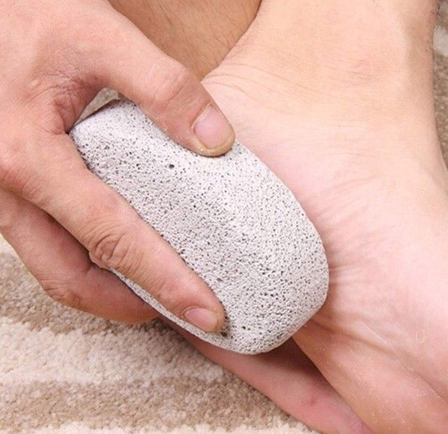 Oval Pumice Stone for Feet - Exfoliating Dead Skin Remover for Men & Women - Perfect for Pedicures, Callus Removal & Soft Smooth Feet at Home