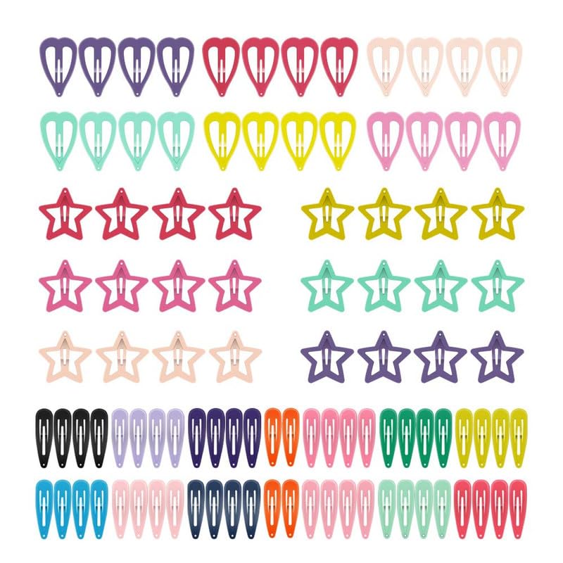 LYITX 36pcs Non-Slip Hair Clips for Toddlers - Colorful Cute Metal Barrettes & Candy Hair Clips for Girls (Perfect for School, Parties & Daily Styling)
