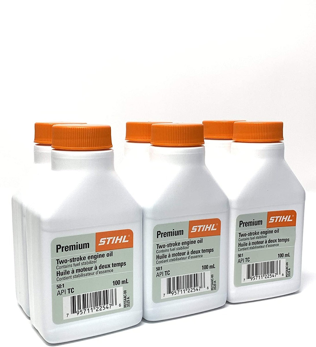 STIHL Premium 2-Cycle Engine Oil 100mL (6-Pack) - High Performance Oil for Chainsaws, Trimmers & Outdoor Power Tools - Ideal for Landscaping & Yard Maintenance