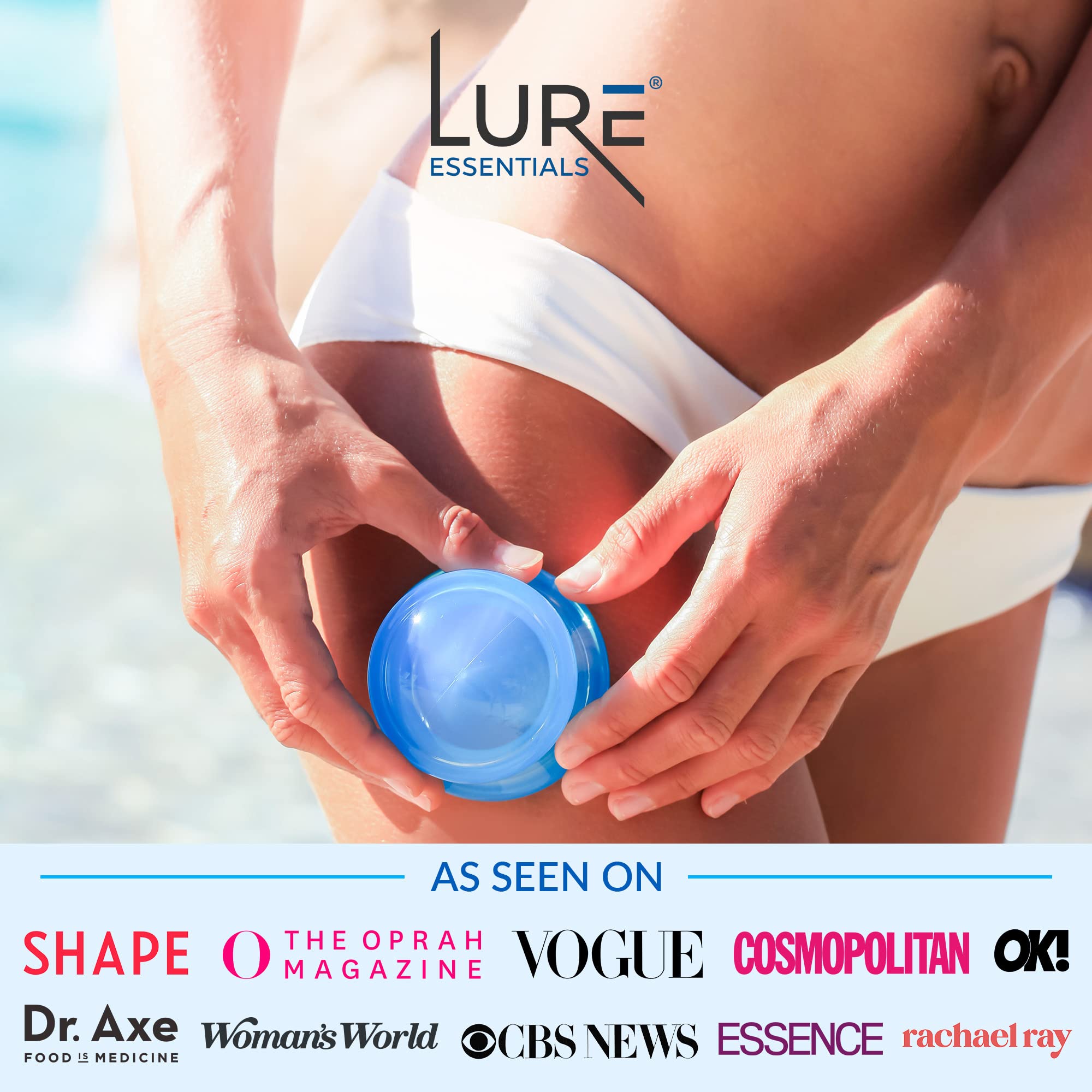 Lure Essentials Sculpt Silicone Cupping Therapy Set - Anti Cellulite Massage Cups for Lymphatic Drainage & Muscle Relaxation | Vacuum Suction Body Massager for Pain Relief, Detox & Skin Tightening | Perfect for Home Spa, Post-Workout Recovery & Wellness Routine