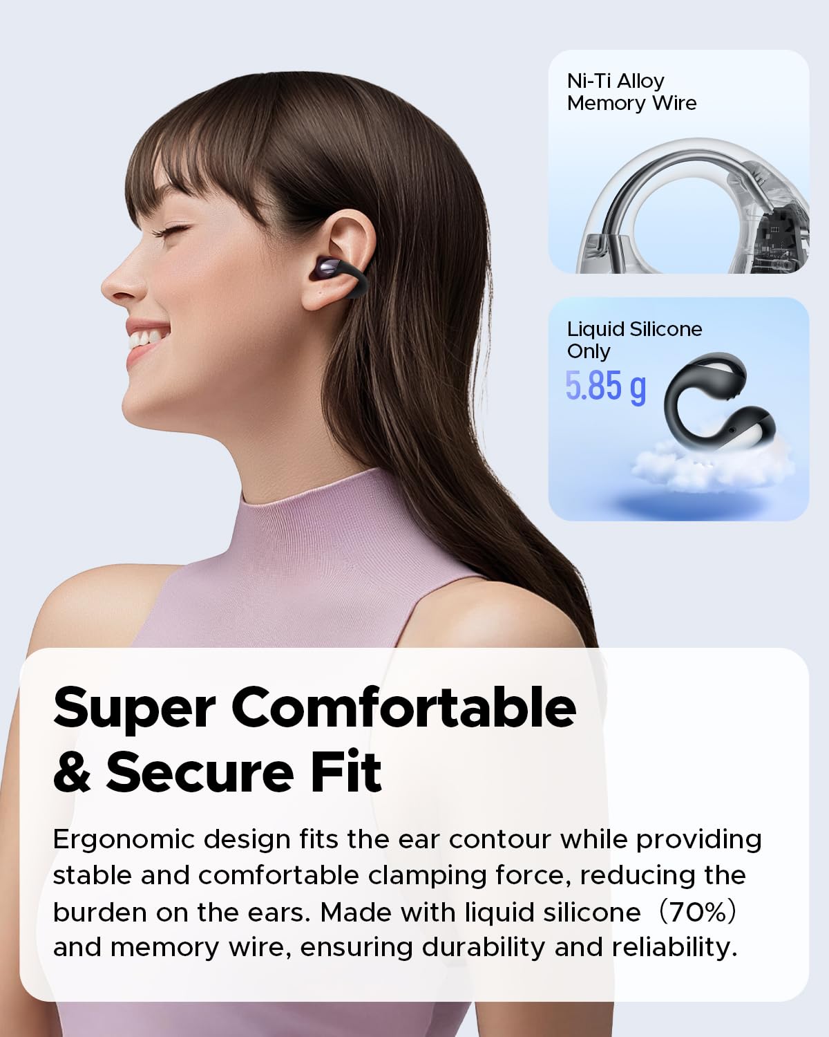 SoundPEATS PearlClip Pro & RunFree Wireless Bluetooth Earbuds - Sweatproof Sports Earphones for Running, Gym Workouts & Daily Commute