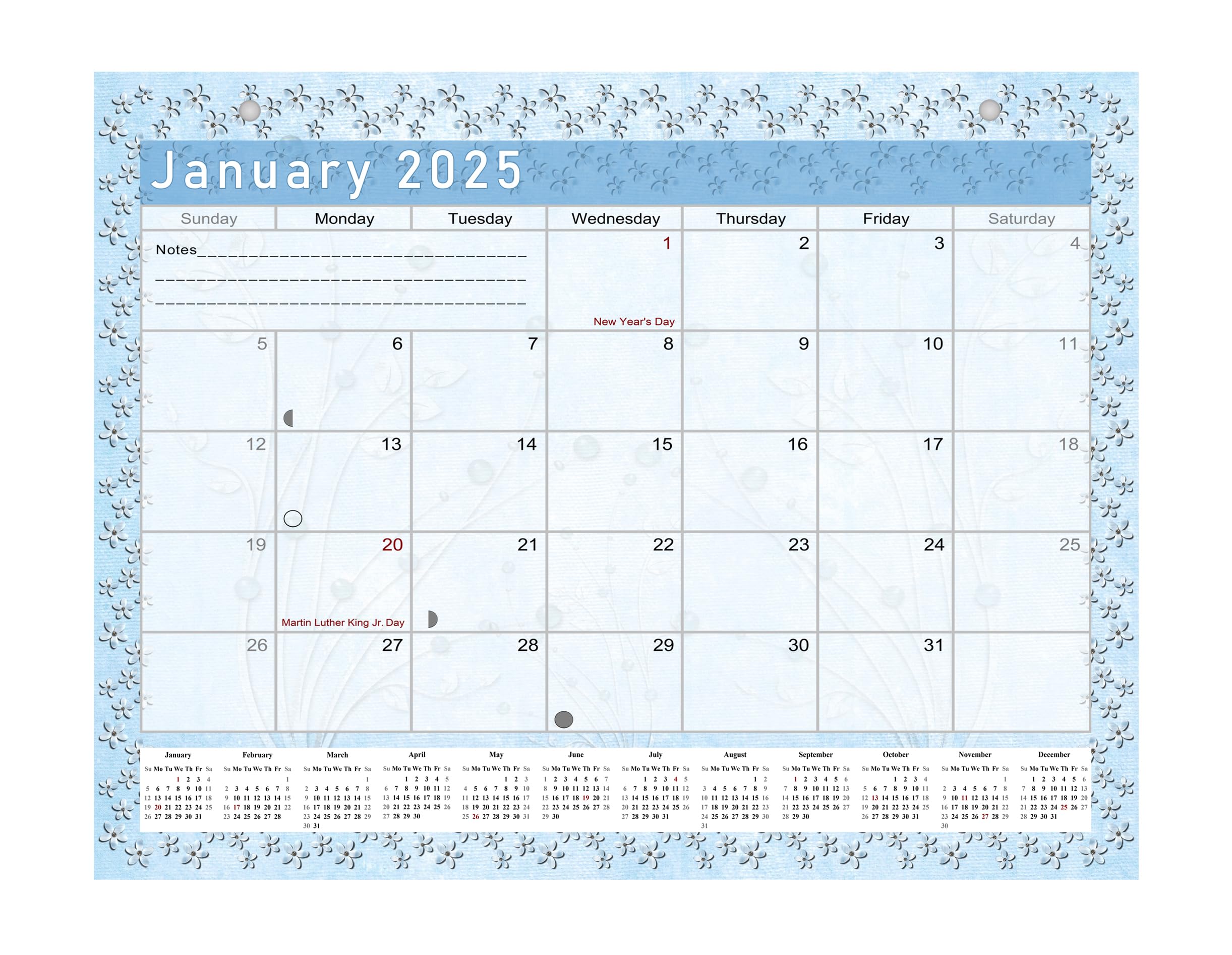 2025 Magnetic Desk Calendar - 12 Month Wall & Desktop Planner with Monthly Pages - Perfect for Office, Home, and School Organization (Edition #18)