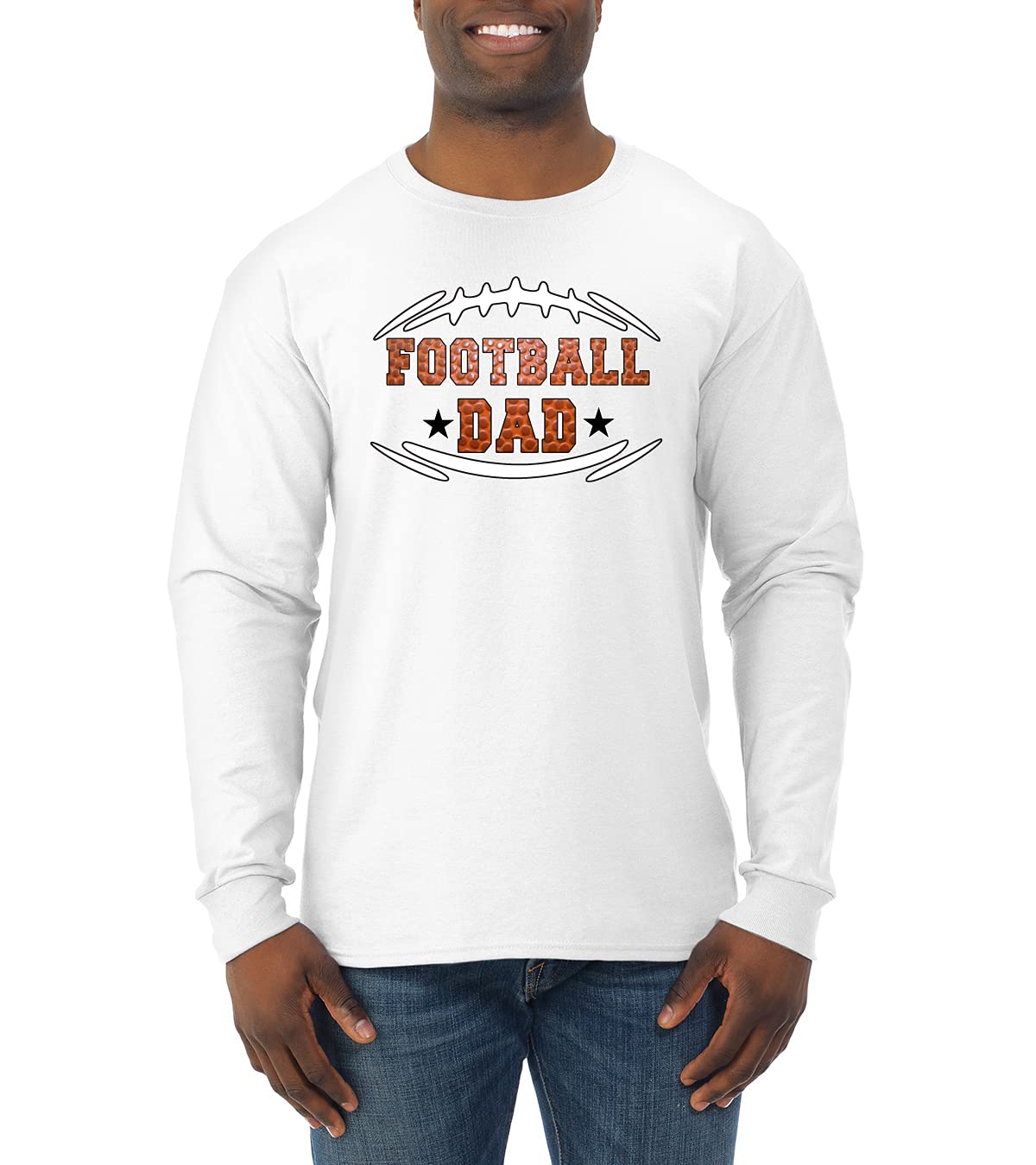 Wild Bobby Football Dad Sports Men's Long Sleeve Shirt - Comfortable Athletic Tee for Game Day, Tailgating & Fan Apparel - Perfect Gift for Football Lovers & Supporters