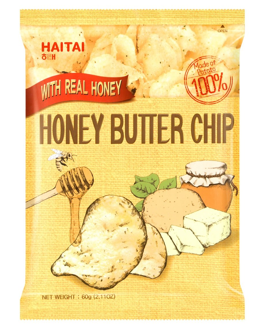 1 Pc Honey Butter Chip - Korean Potato Snack (60g X 1) | Crispy & Sweet Flavor | Perfect for Movie Nights, Parties & Office Snacks