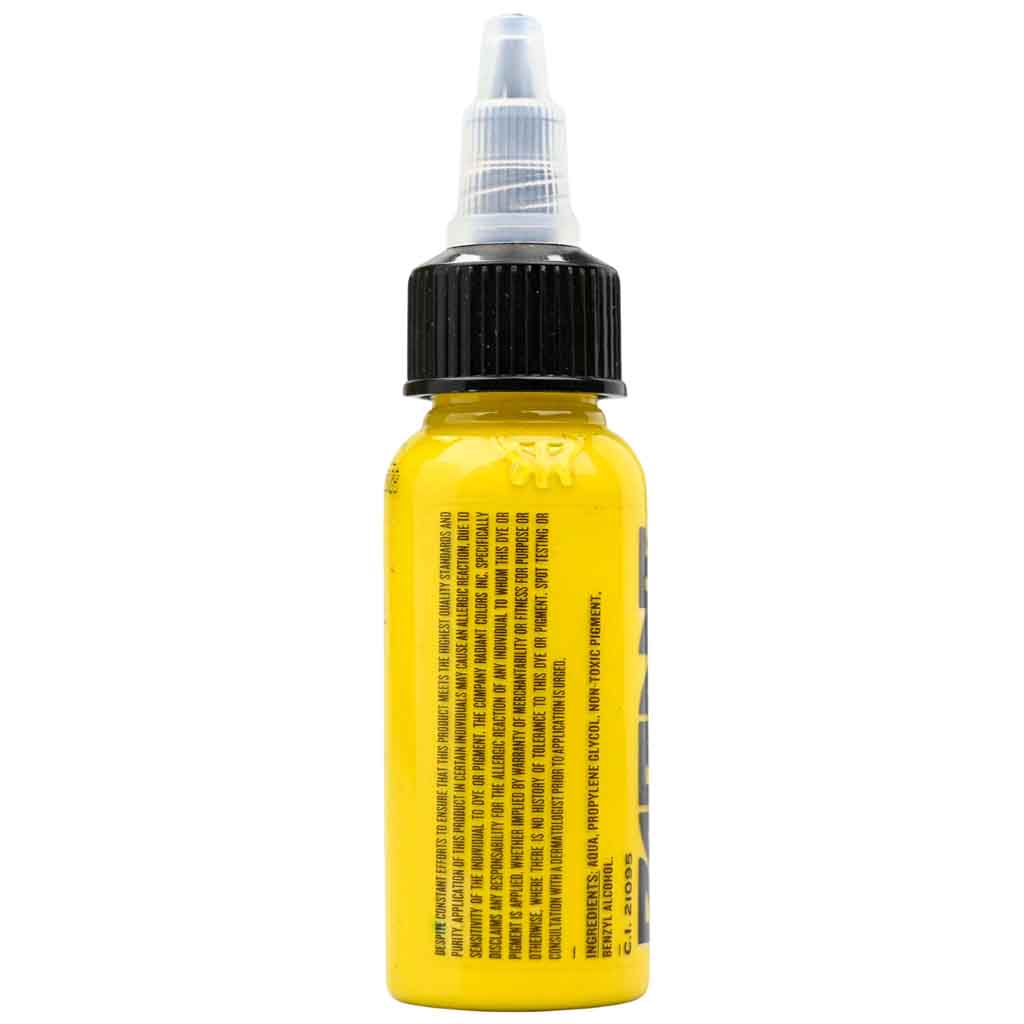 Bright Yellow Tattoo Ink - 1 oz Bottle for Professional & DIY Tattoos | Vibrant, Long-Lasting Pigment for Tattoo Artists & Enthusiasts | Perfect for Sleeves, Small Designs & Touch-Ups