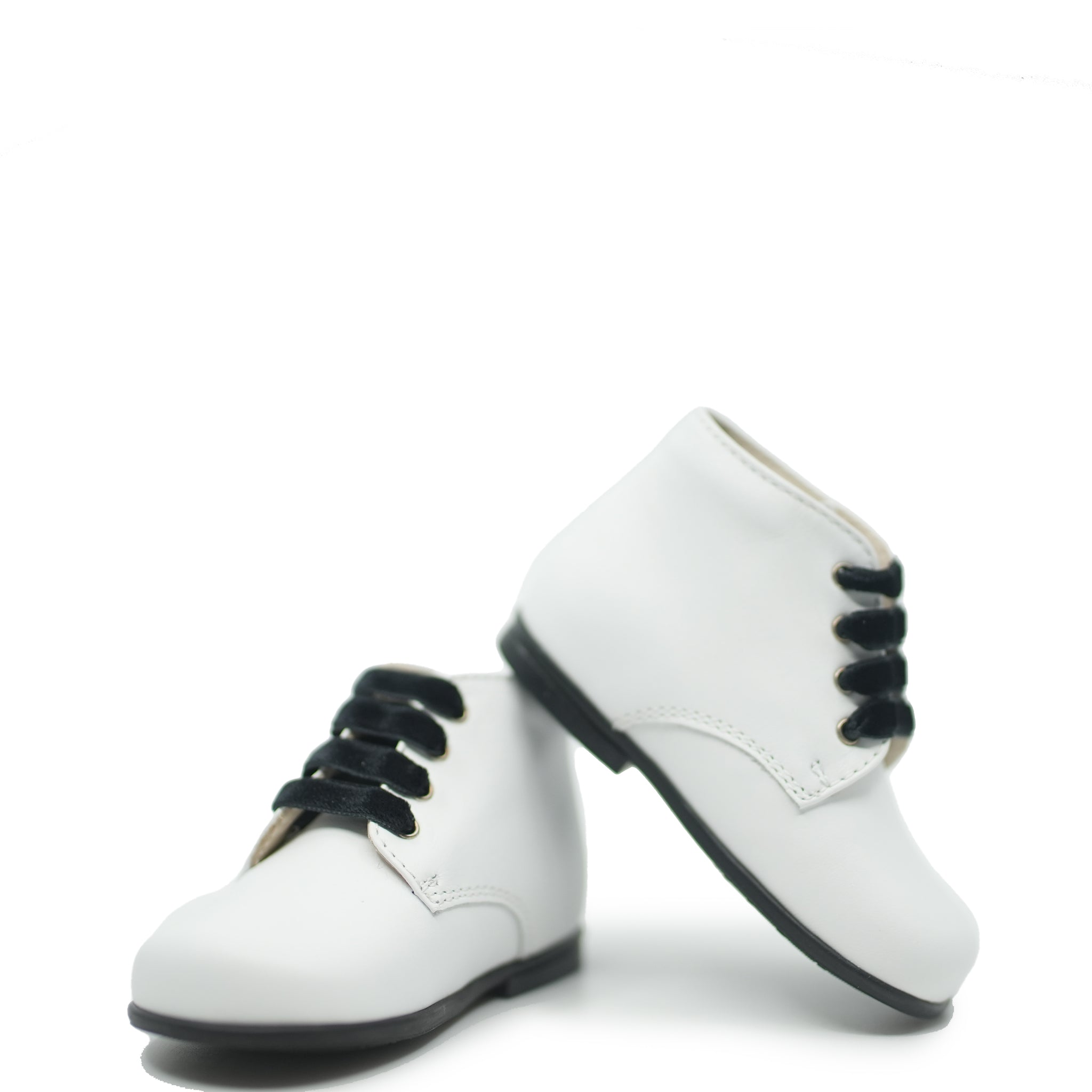 Beberlis White Leather Baby Booties - Soft & Comfortable First Walkers for Newborns & Infants - Perfect for Photos, Parties & Everyday Wear