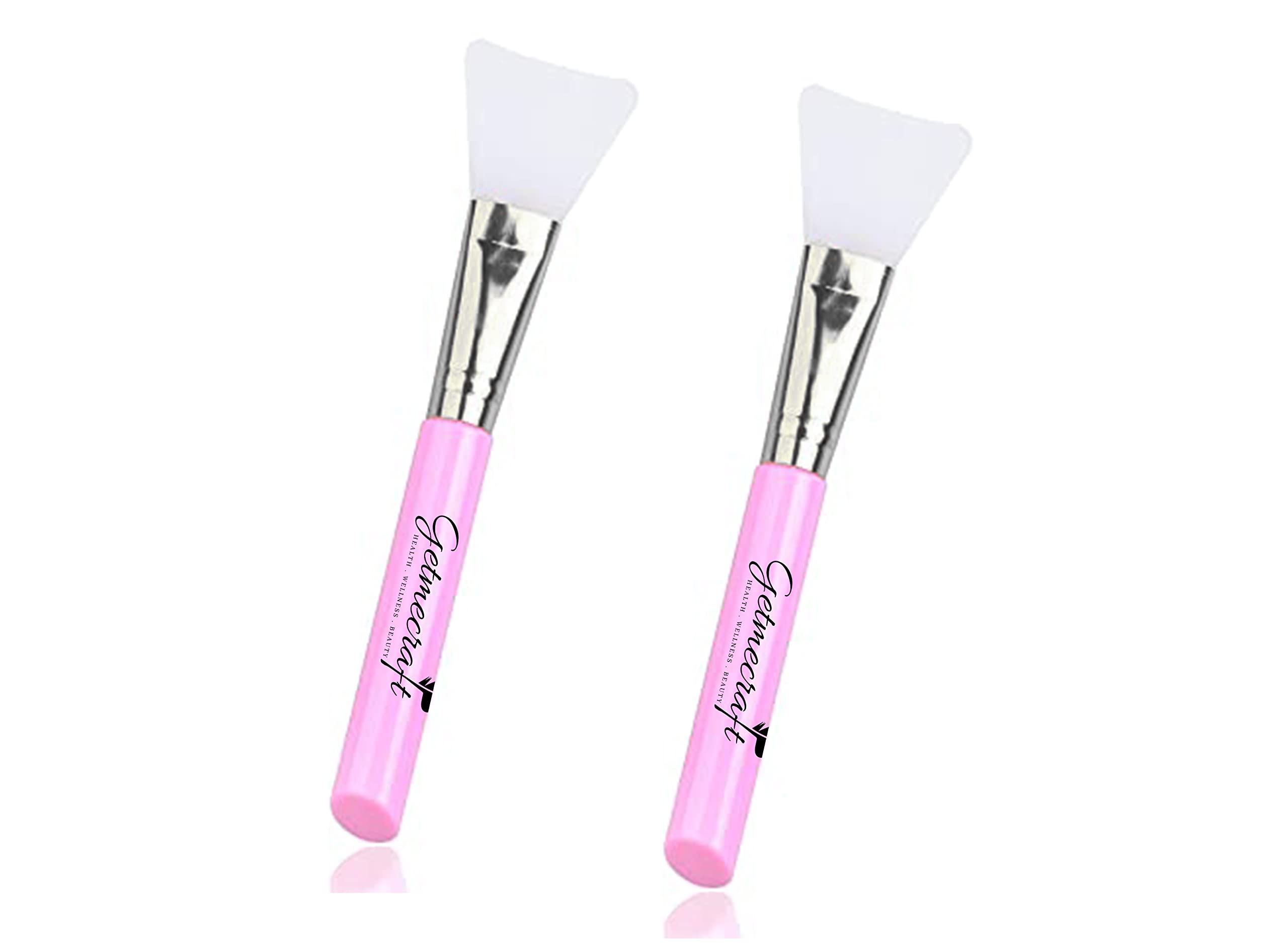 Soft Silicone Face Mask Brush Applicator - 2PCS Pink Facial Tools for Mask, Cream, Clay Application | Perfect for Spa, Skincare & At-Home Beauty Routines