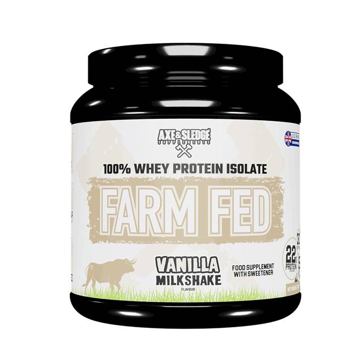 Axe & Sledge Farm Fed Whey Protein Isolate Powder - 30 Servings, Low Carb High Protein for Muscle Recovery & Growth - Perfect for Post-Workout Shakes & Meal Replacement