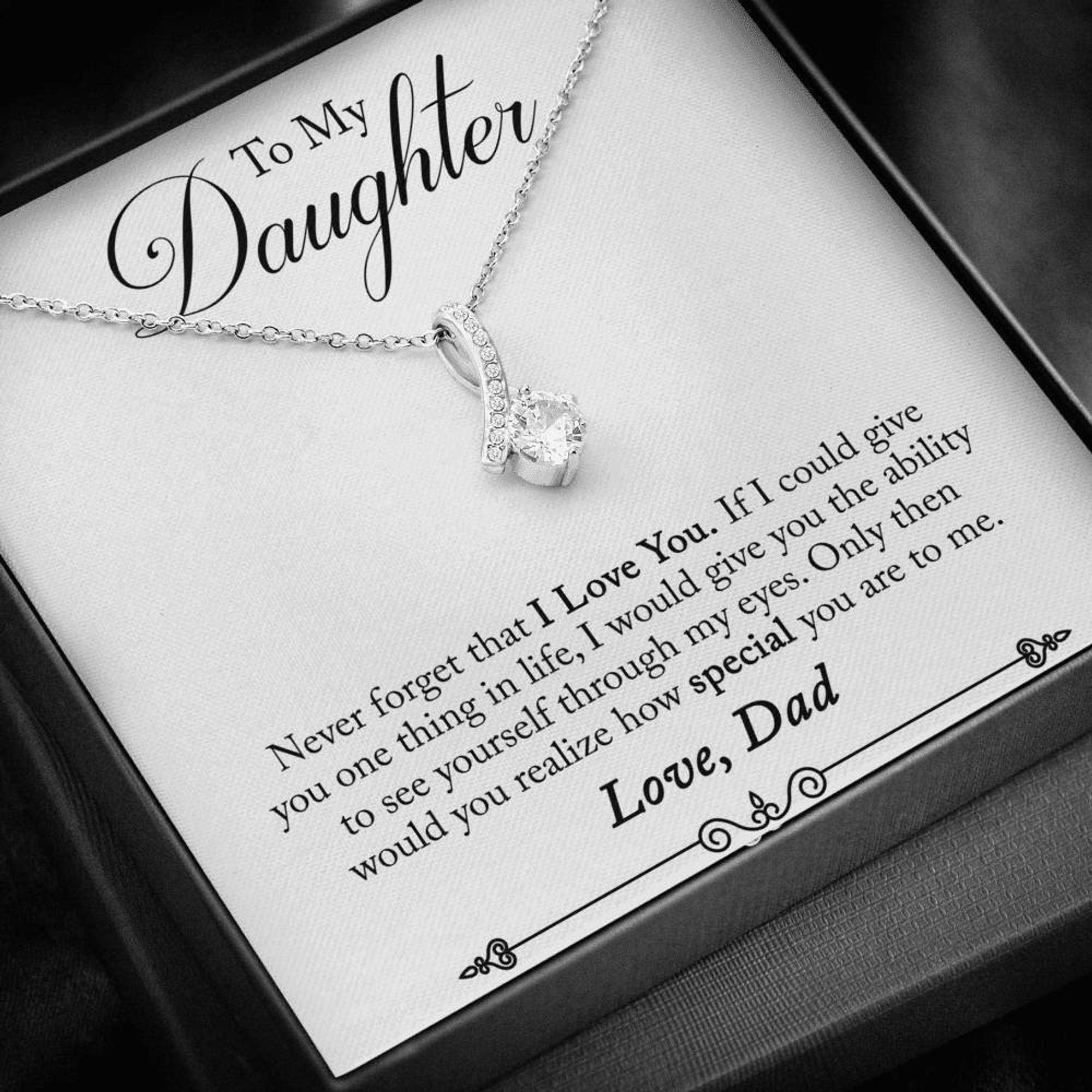 Beautiful Daughter Necklace Gift from Dad - Elegant Jewelry for Wedding, Birthday & Christmas - Perfect for Special Occasions & Heartfelt Moments