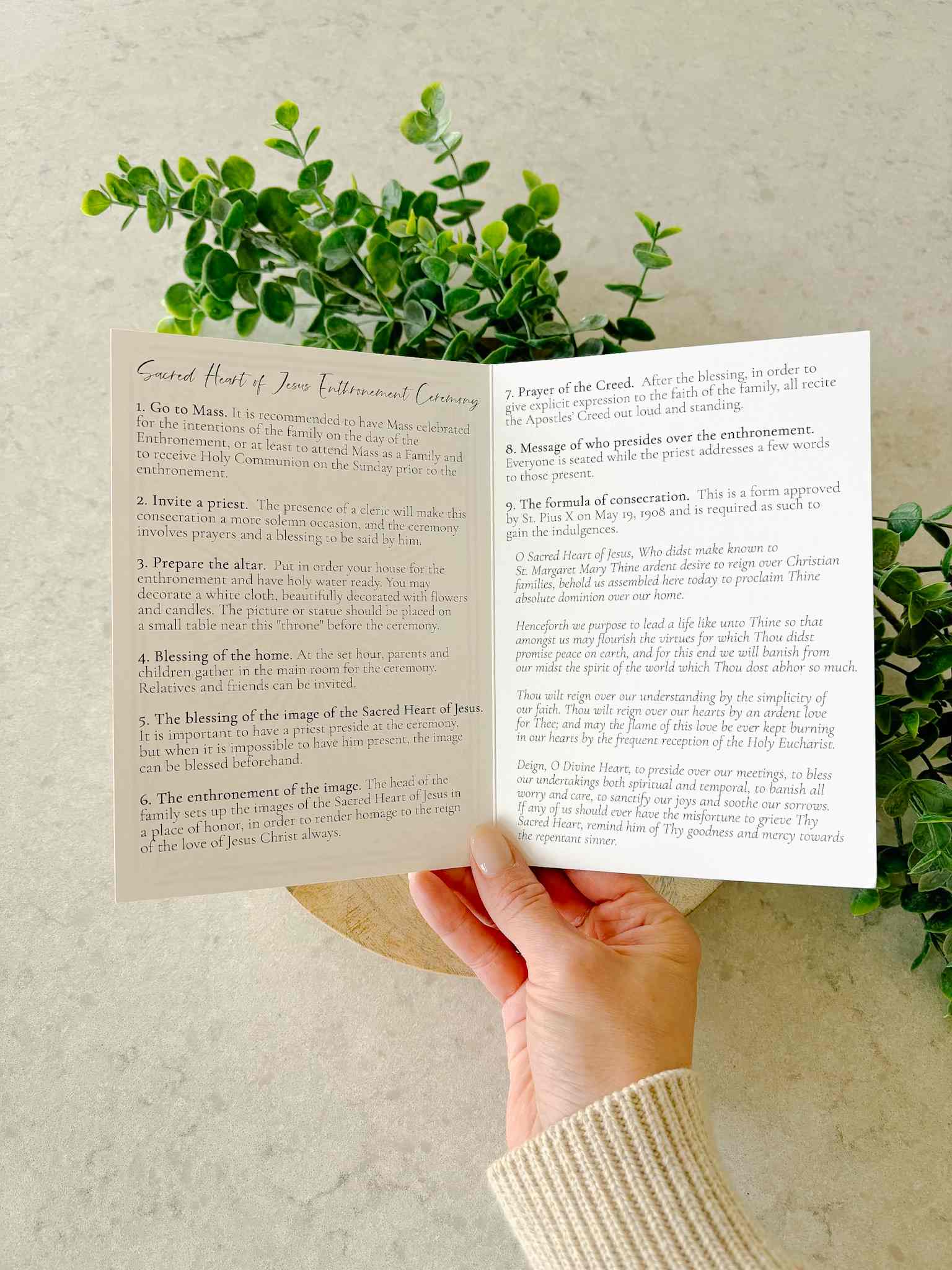 Sacred Heart of Jesus Enthronement Guide - Step-by-Step Instructions for Catholic Home Devotion & Prayer Room Setup