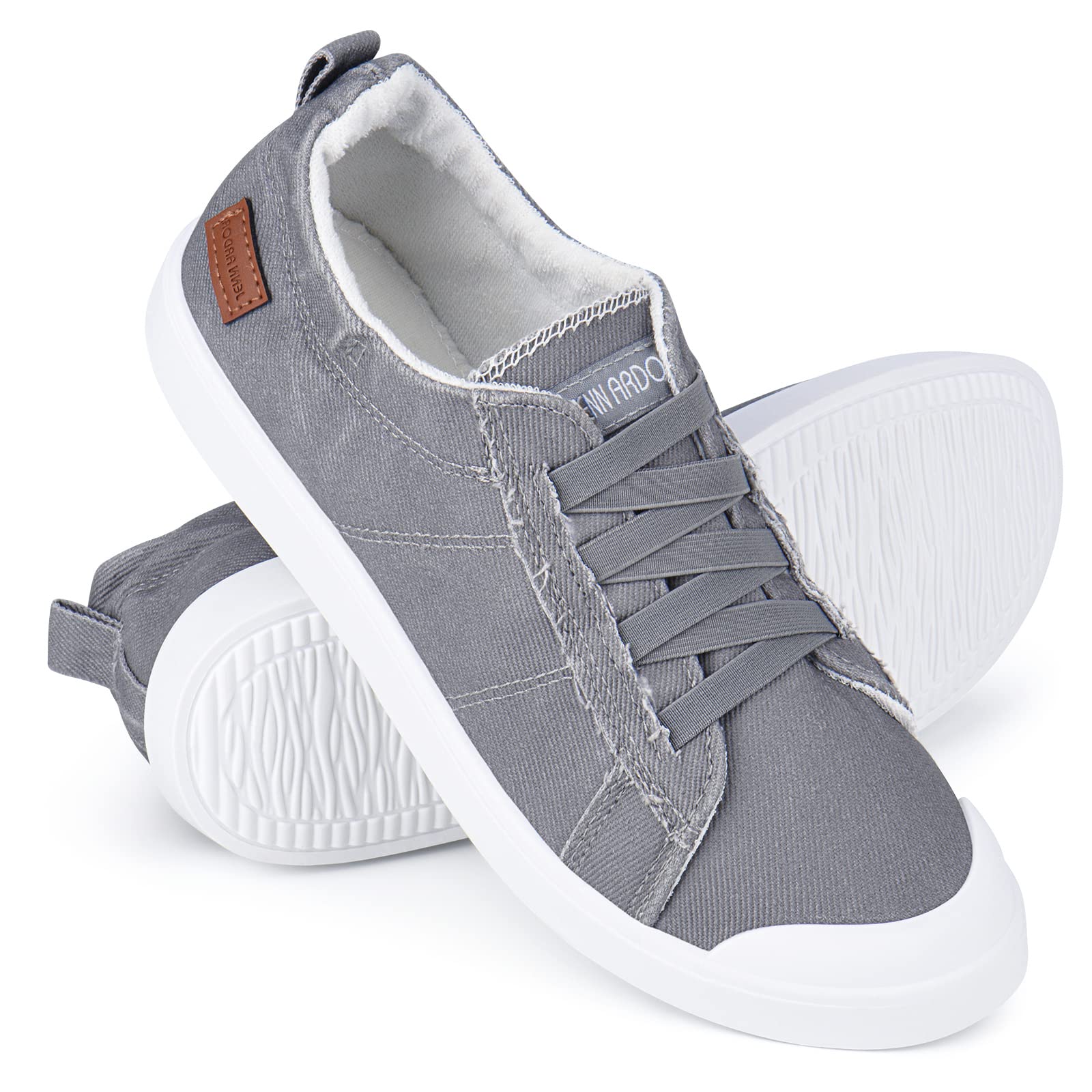 Women's Low Top Slip-On Canvas Sneakers - Comfortable Casual Walking Shoes for Everyday Wear | Perfect for Work, Travel & Outdoor Activities