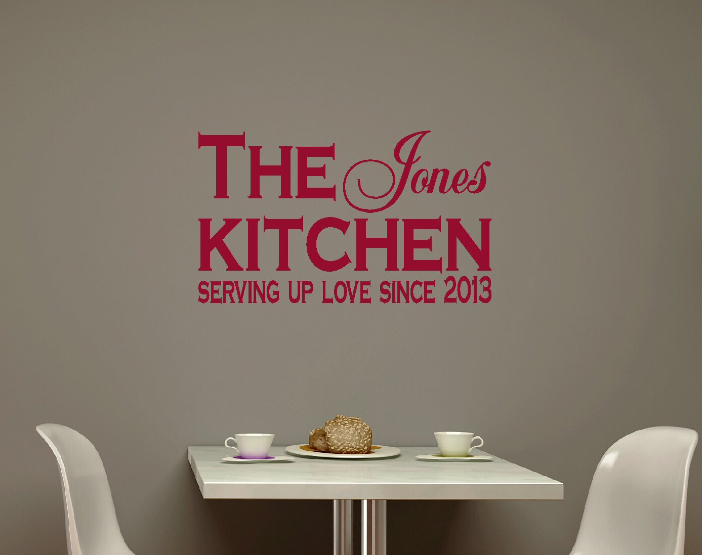 Personalized Kitchen Wall Decal Sticker - Custom Home Decor for Family & Cooking Lovers - Perfect for Farmhouse, Modern Kitchens & Gifts