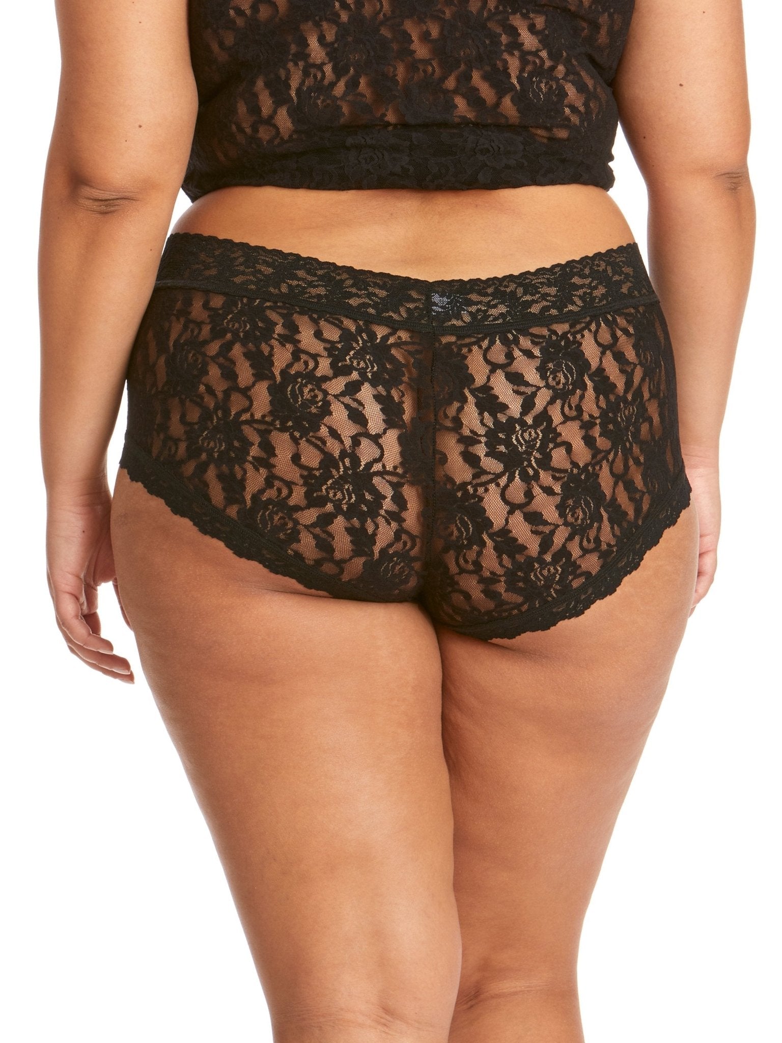 Plus Size Signature Lace Boyshorts - Comfortable Women's Underwear for Curvy Figures | Perfect for Everyday Wear, Sleepwear & Lounge