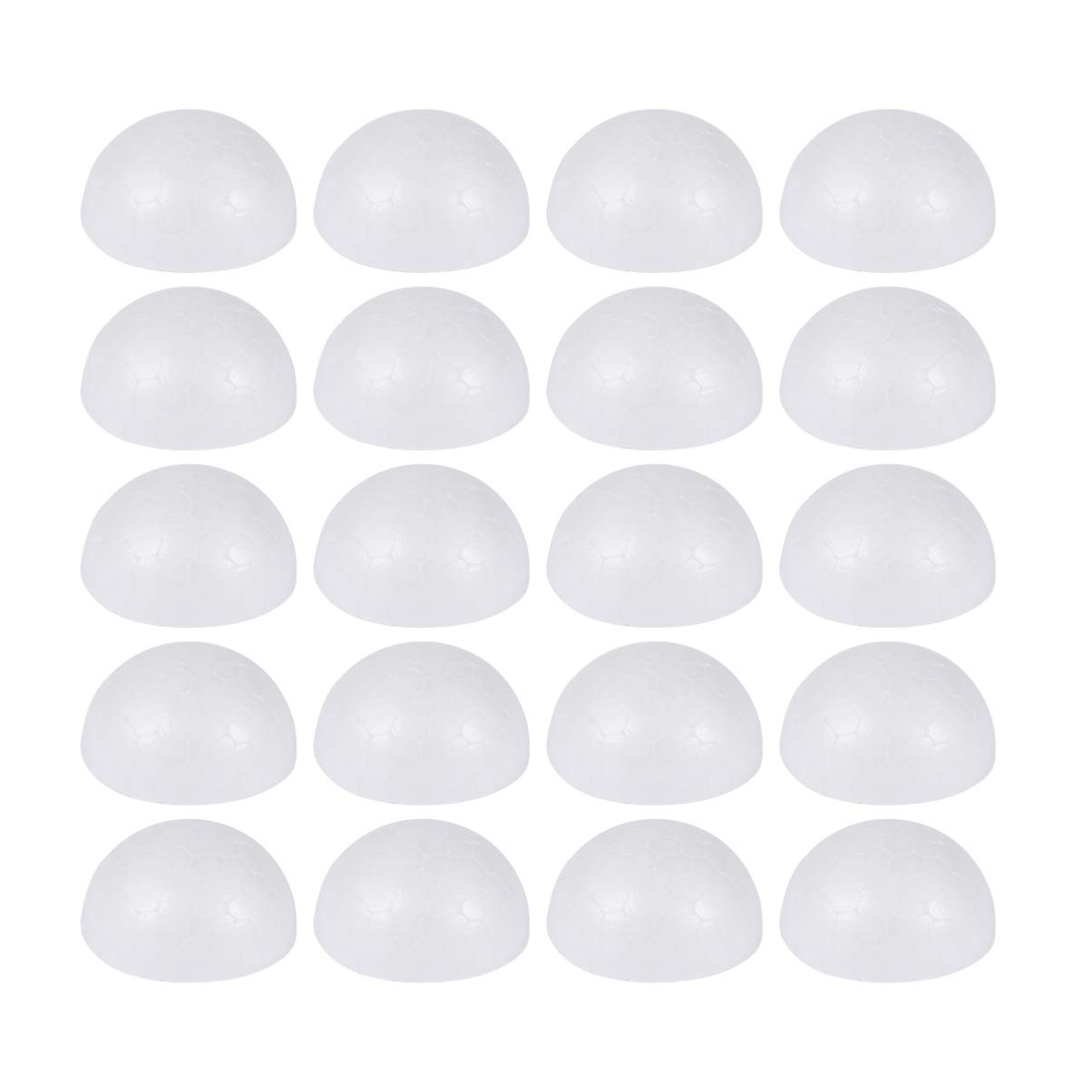 30-Pack 8cm White Styrofoam Half Round Balls for DIY Christmas Crafts, Wedding Decorations, Party Favors & Modeling Projects - Perfect for Holiday Ornaments, Centerpieces & Creative Gift Making