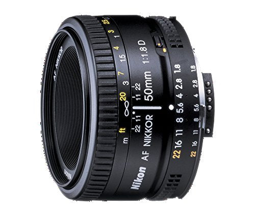 Nikon AF FX NIKKOR 50mm f/1.8D Lens for Nikon DSLR Cameras - Perfect for Portrait, Low Light & Street Photography