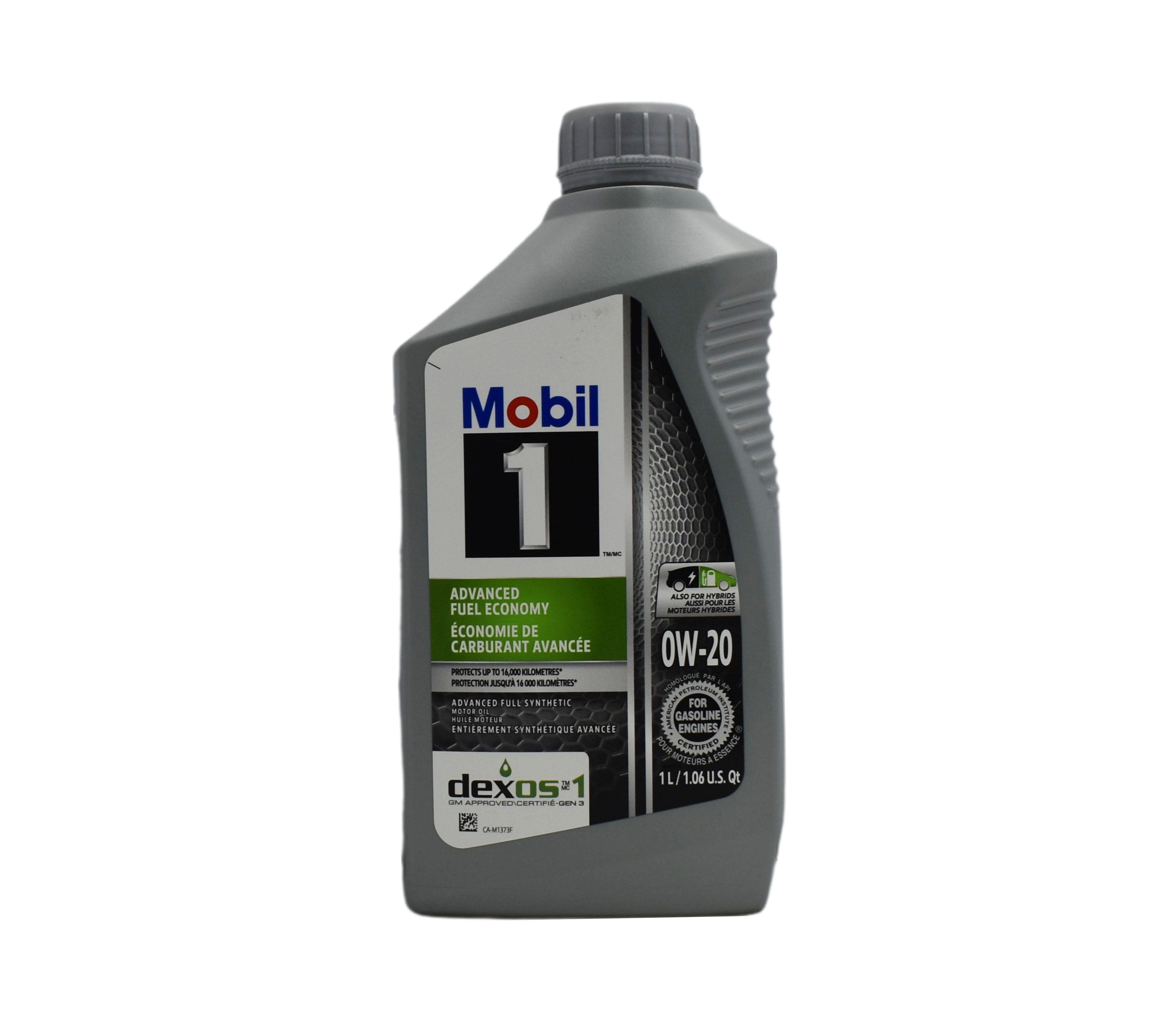 Mobil 1 Synthetic Motor Oil SAE 0W-20 - 1 Quart (1 Liter) - Advanced Full Synthetic Engine Oil for Gasoline Vehicles - Perfect for Daily Driving, High Mileage & Extreme Temperatures