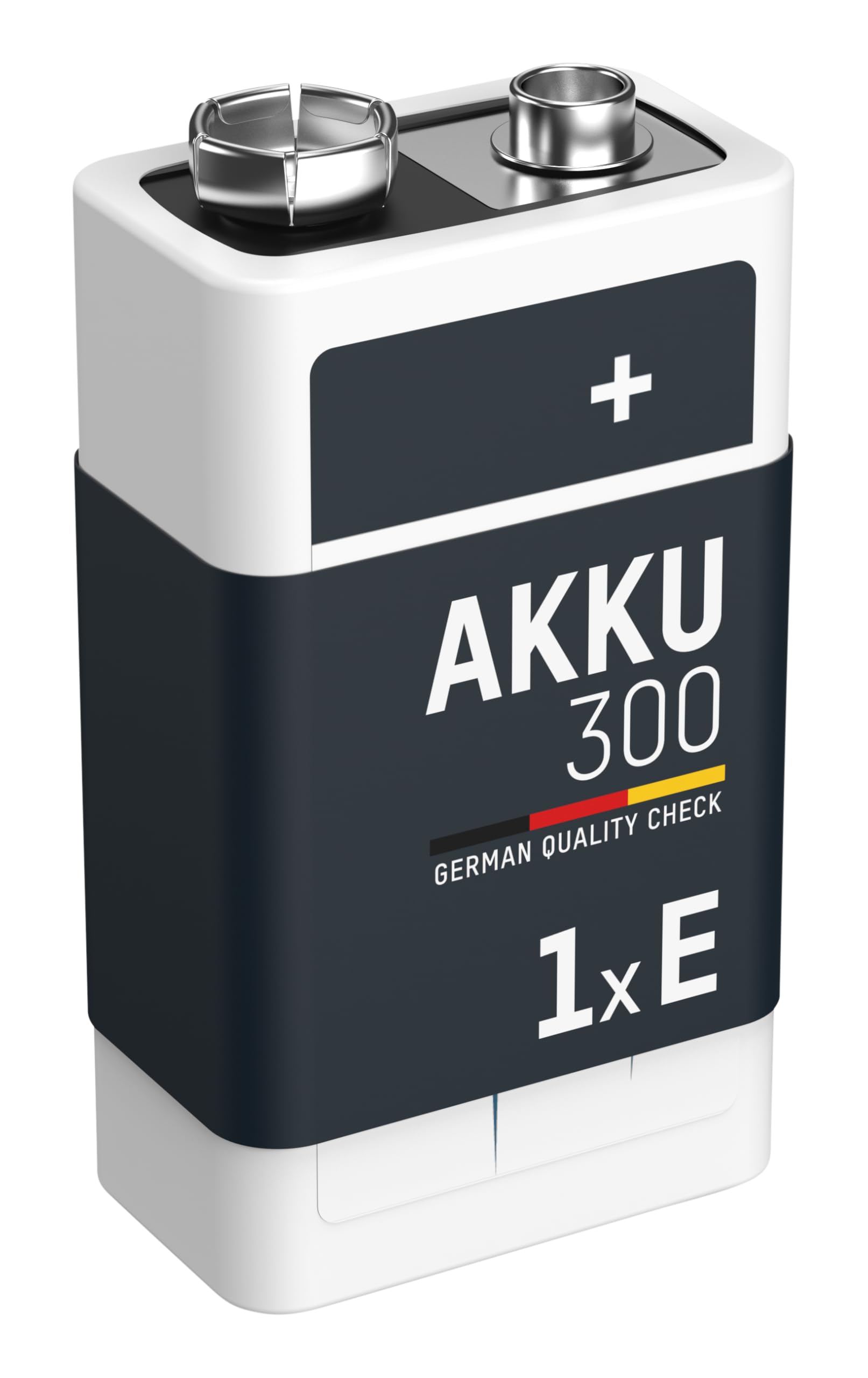 ANSMANN 9V Rechargeable Battery 300mAh NiMH Precharged - Pack of 1 | for Walkie Talkies, Microphones, Multimeters, Toys & More | Ideal for Home, Office & Professional Electronics Use