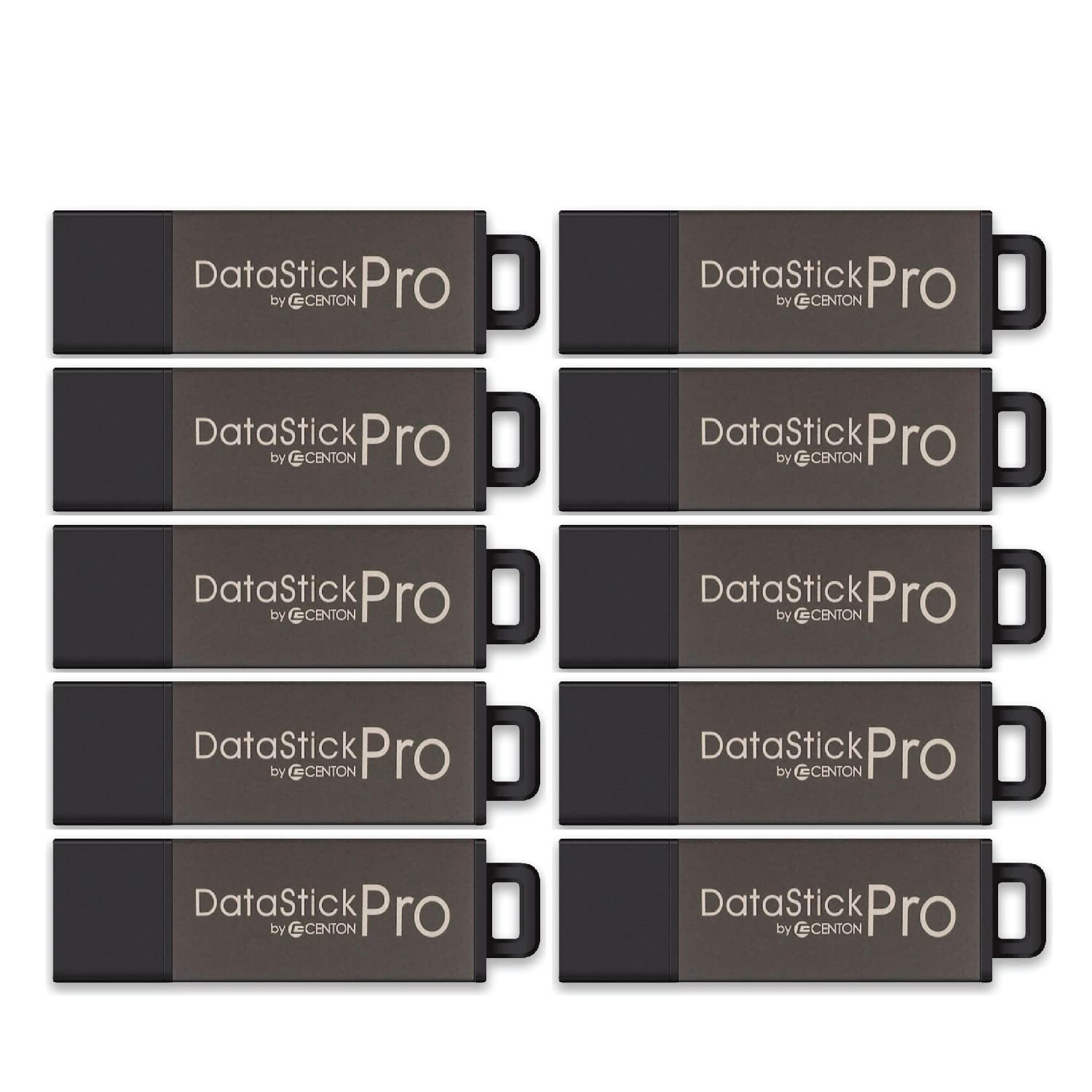 Centon Electronics DataStick Pro USB 2.0 Flash Drive 2GB Bulk Pack of 100 - High-Speed Portable Memory Storage for Office, School & Data Backup (Grey)