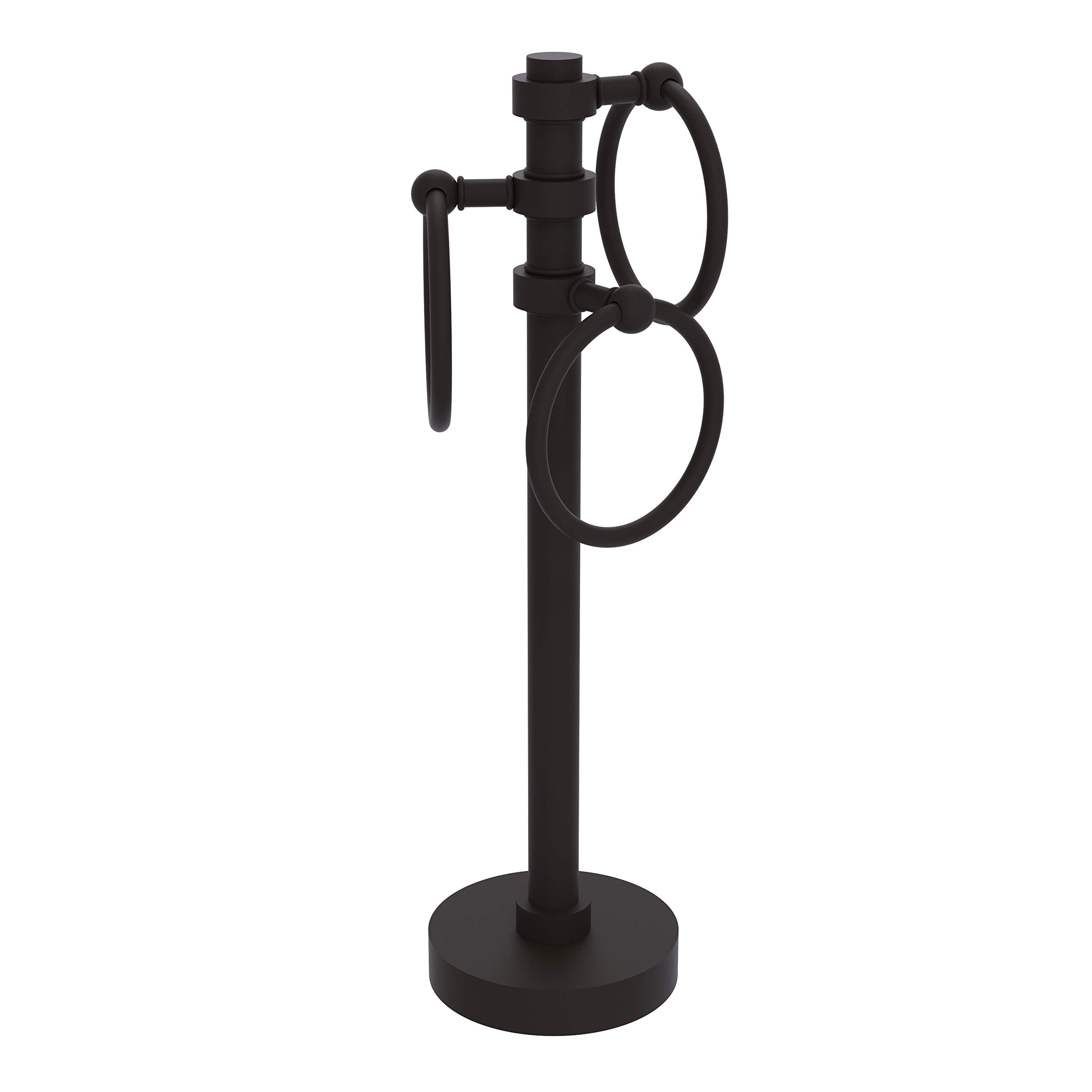 Allied Brass 983 Vanity Top 3 Ring Guest Towel Holder - Oil Rubbed Bronze Finish | Bathroom Accessory for Guest Towels, Hand Towels & Washcloths | Perfect for Bathroom Vanity, Powder Room & Spa Decor