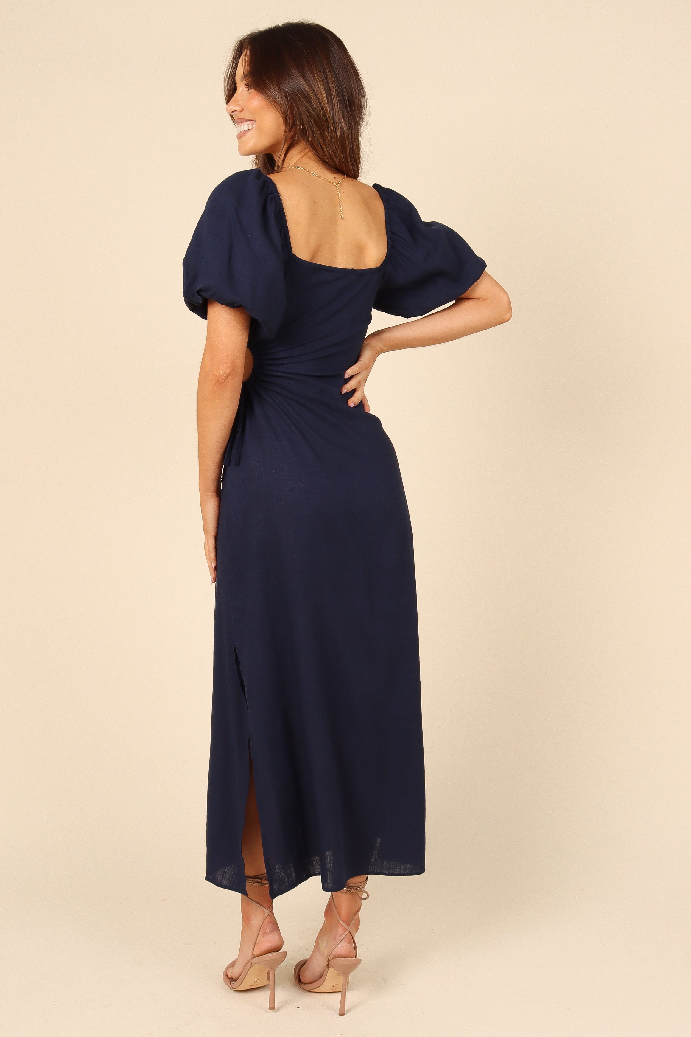 Chloe Women's Navy Cut Out Dress - Elegant Sleeveless Party & Evening Gown for Cocktail Dresses, Date Night & Special Occasions