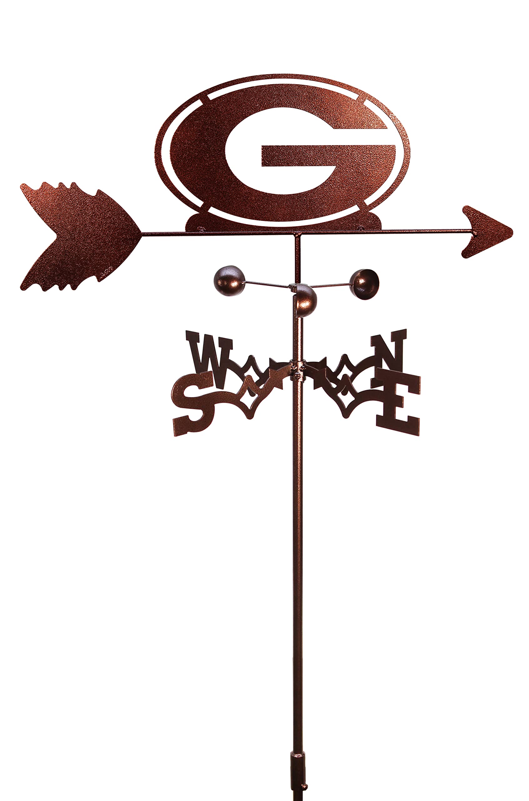 Georgia Bulldogs Weathervane with Garden Stake - Officially Licensed NCAA Football Outdoor Decor for Yard, Garden & Tailgating Parties - Perfect for UGA Fans & Bulldog Alumni Gifts