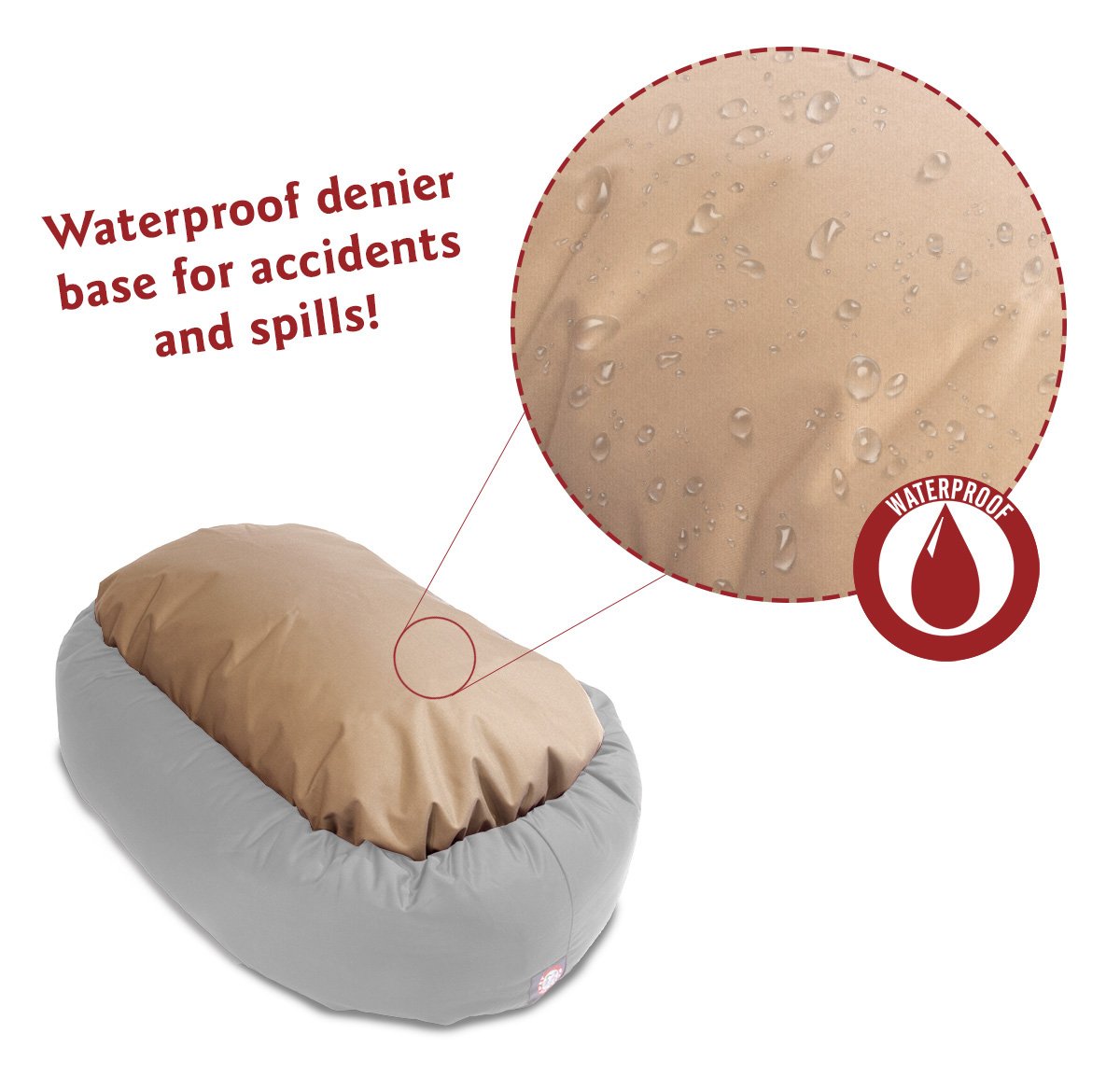 52 Inch Burnt Orange Bamboo Sherpa Dog Bed - Ultra Soft & Durable Pet Bed for Large Dogs, Orthopedic Support for Joint Pain - Perfect for Living Room, Bedroom, or Crate Use