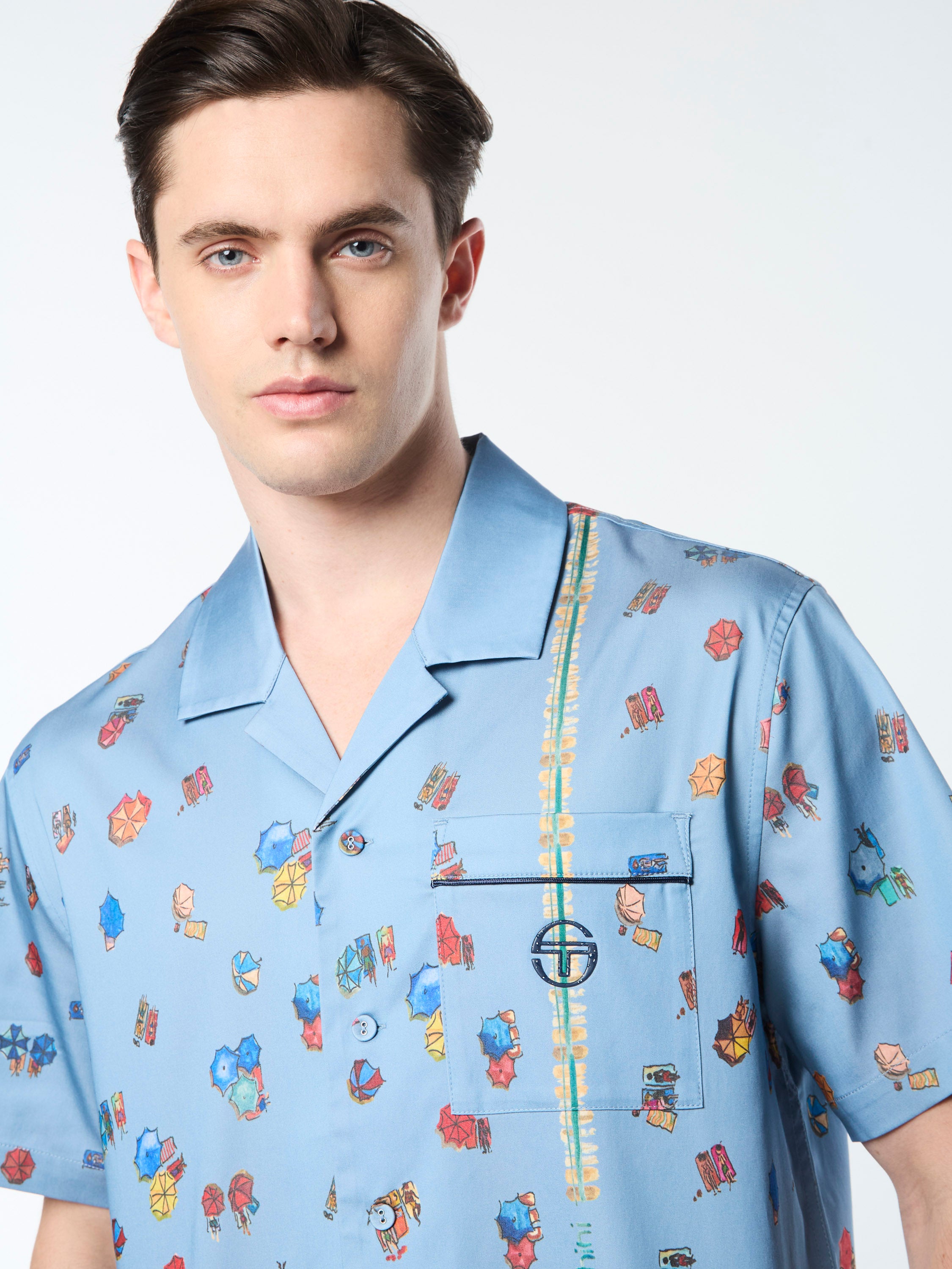 Tosca Cabana Shirt - Faded Denim Button Down Shirt for Men | Casual Wear, Beach Outfit & Summer Fashion | Perfect for Vacations, Parties and Outdoor Activities