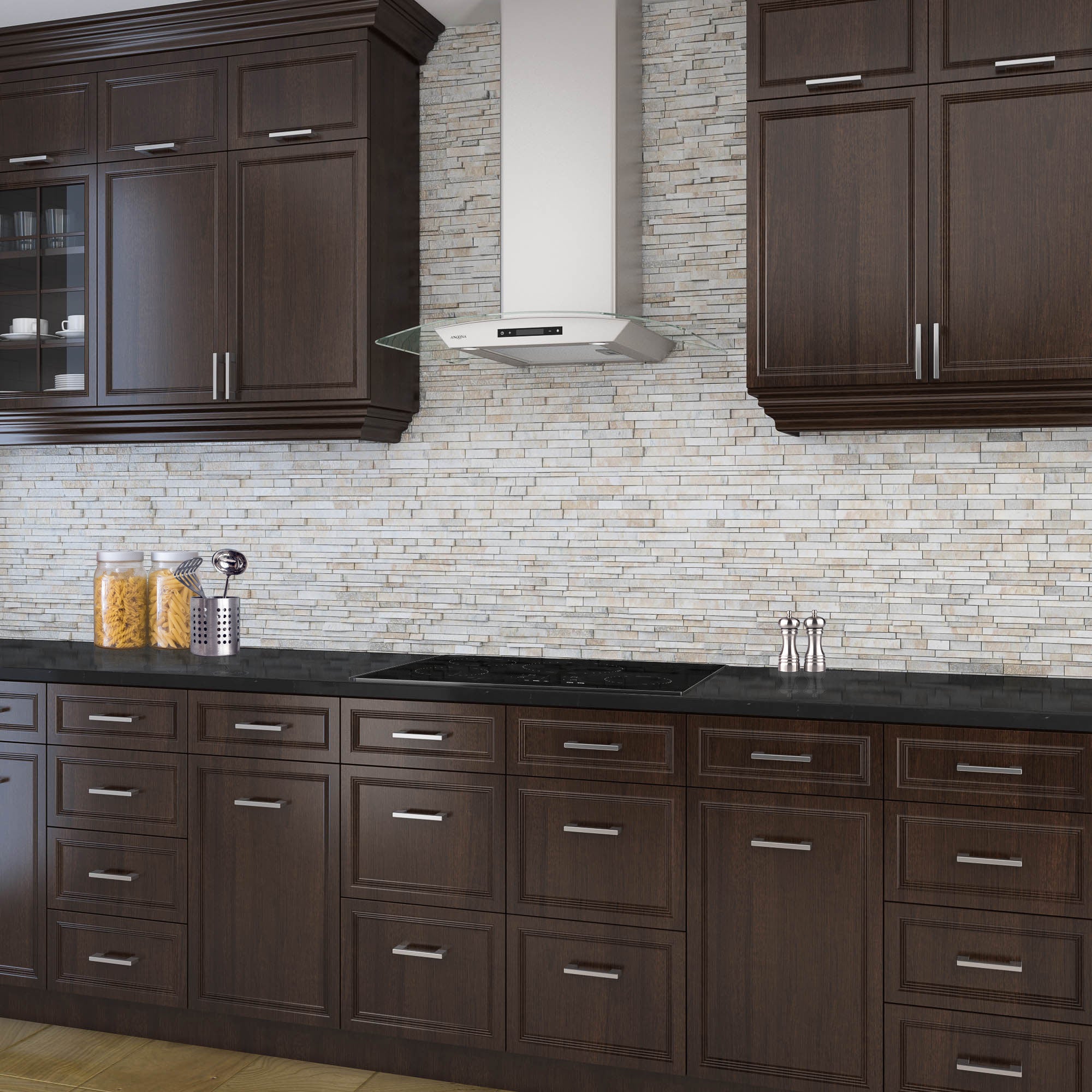 GCD430 30-Inch Convertible Glass Canopy Range Hood - 400 CFM Ducted Wall Mount Ventilation for Kitchen - Perfect for Modern Homes & Cooking Enthusiasts