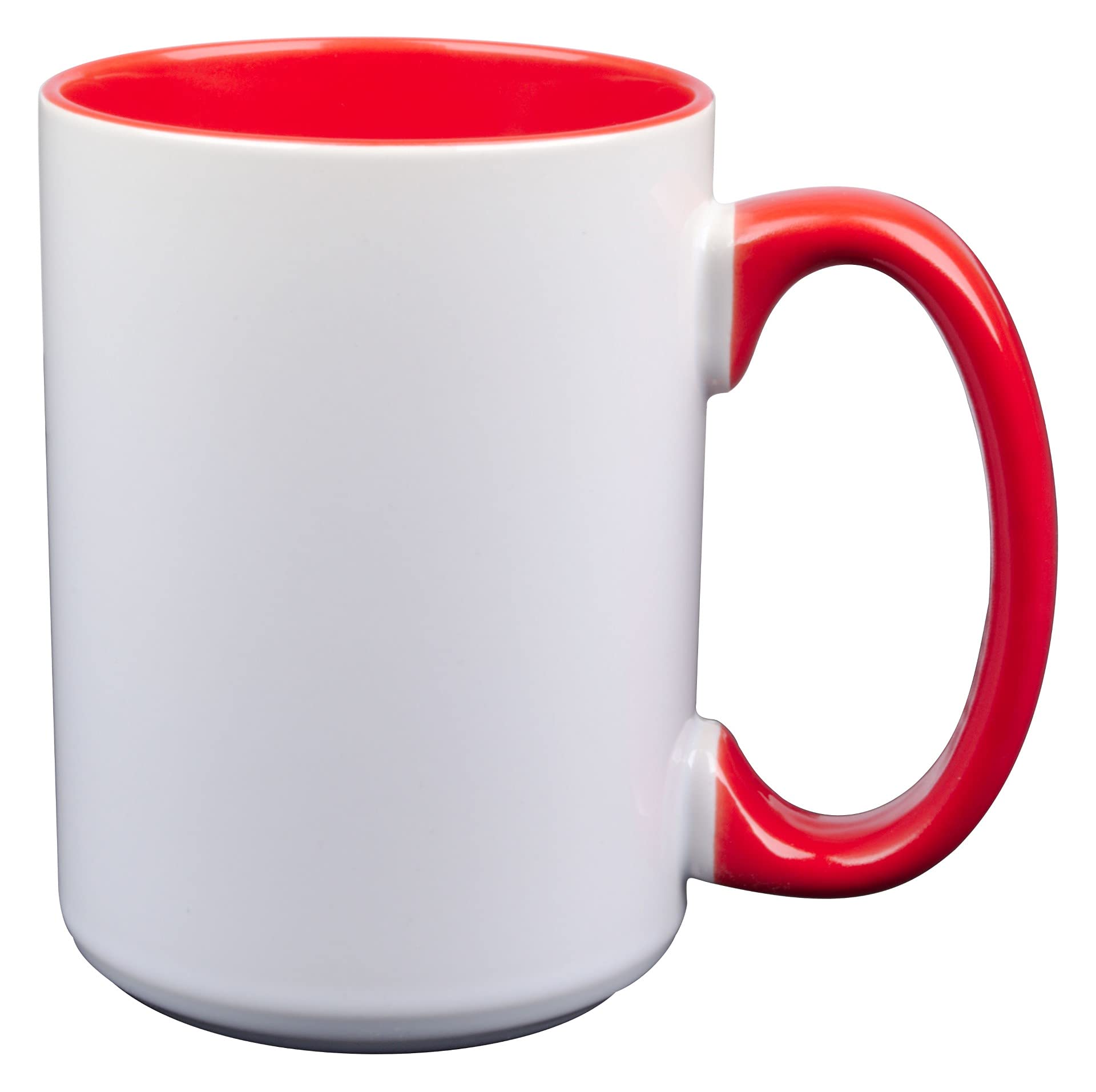 Smart Go - El Grande Coffee Mugs (36 Count) - 15oz Sublimation Ready Tumblers for Custom Designs - Bulk Packed Drinkware for Restaurants, Offices & Events - Vivid Color Printing - Red - Perfect for Branding, Gifts & Promotional Use