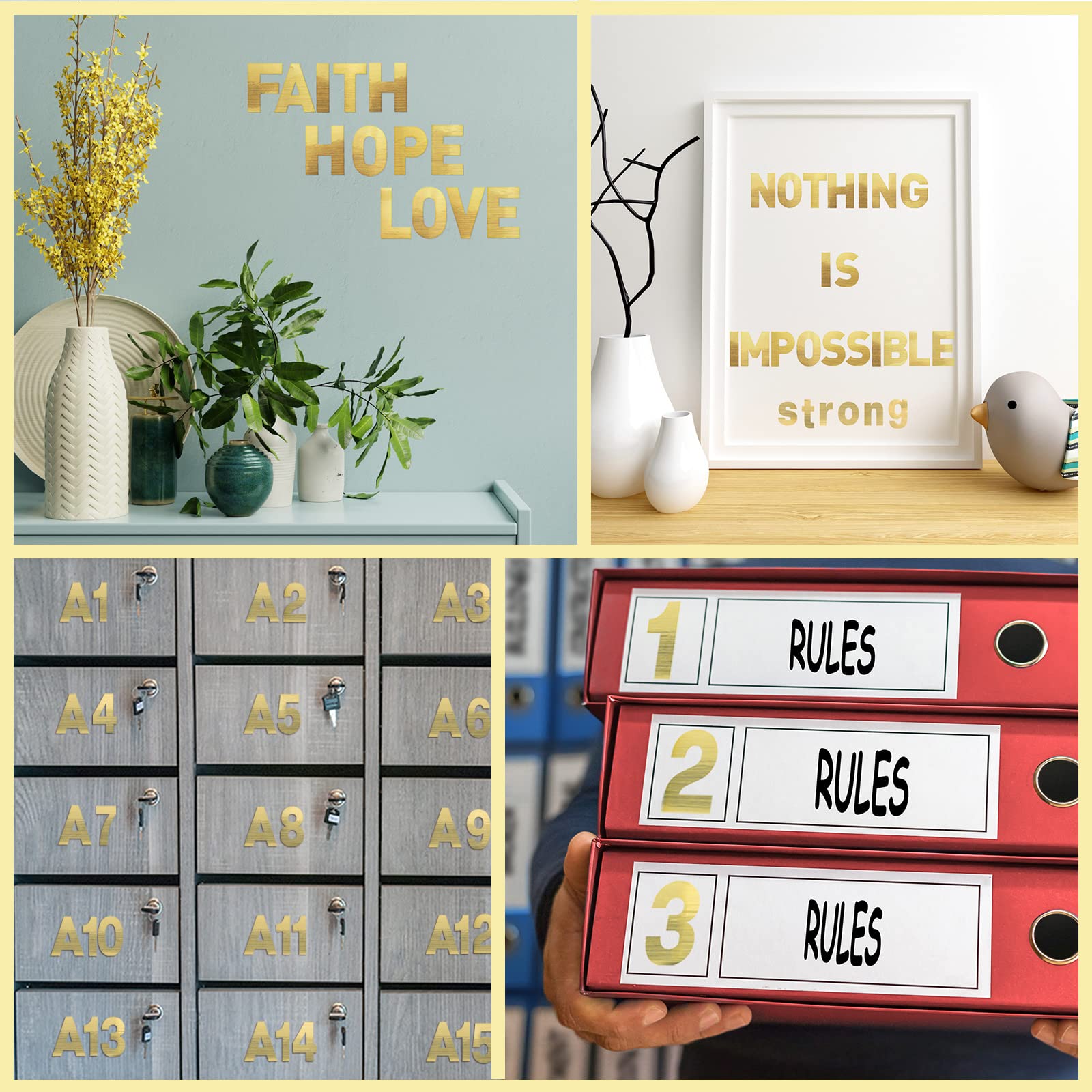 Chinco 232-Piece Large Bulletin Board Letter Stickers Set - 24 Sheets with 2.5 Inch Self-Adhesive Alphabet, Numbers & Gold Labels for Classroom Decor, Posters & Organization - Perfect for Teachers, Homeschooling & Office Bulletin Boards