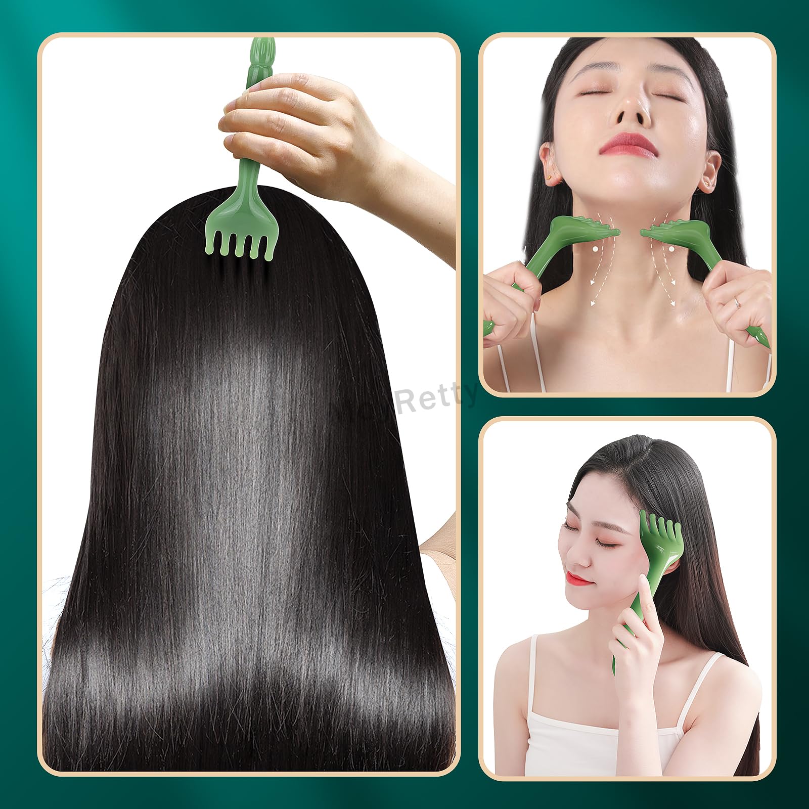 MoyRetty 2 Pack Head Scratcher & Scalp Massager - Relaxing Hair Growth Comb for Stress Relief & Scalp Care - Perfect for Home, Office & Travel Use