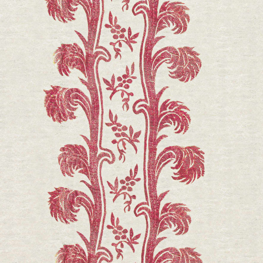 Plume Stripe Wallpaper - Sutton Red Samples | Self-Adhesive Peel & Stick Wallpaper for Bedroom, Living Room, Kitchen Decor